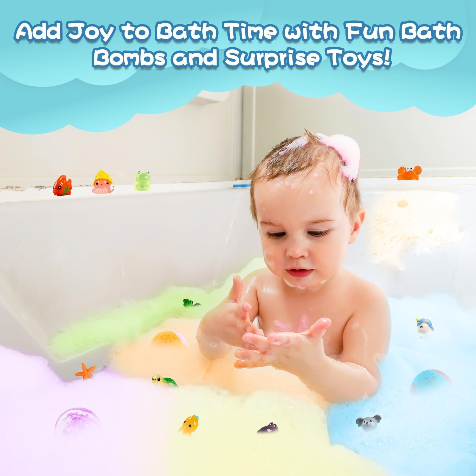 2024 Kids Bath Bombs Advent Calendar with Animal Toys - Christmas & Birthday Gift