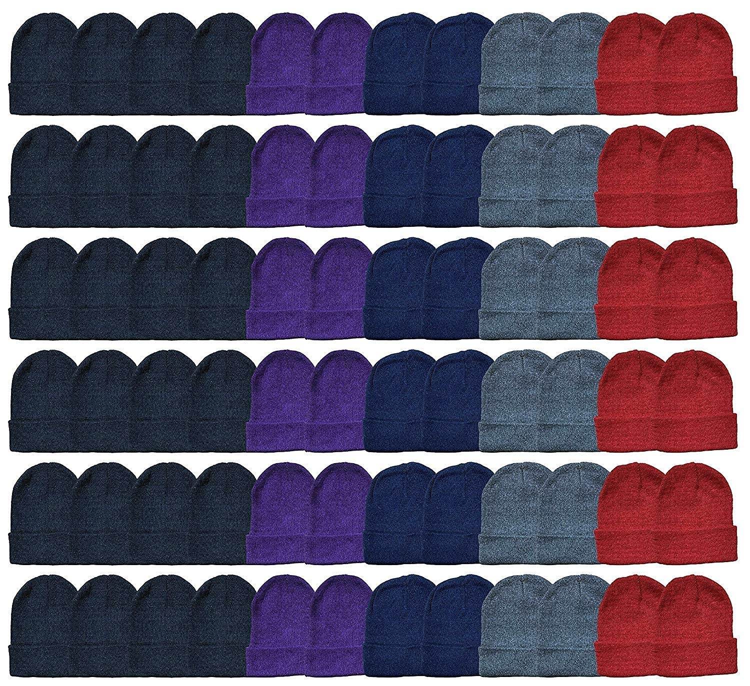 Yacht & Smith Wholesale Winter Beanie and Glove Set - Bulk Pack for Kids & Adults - Perfect for Homeless Donations, Shelters, Schools & Team Events - Warm Winter Accessories for Cold Weather Protection