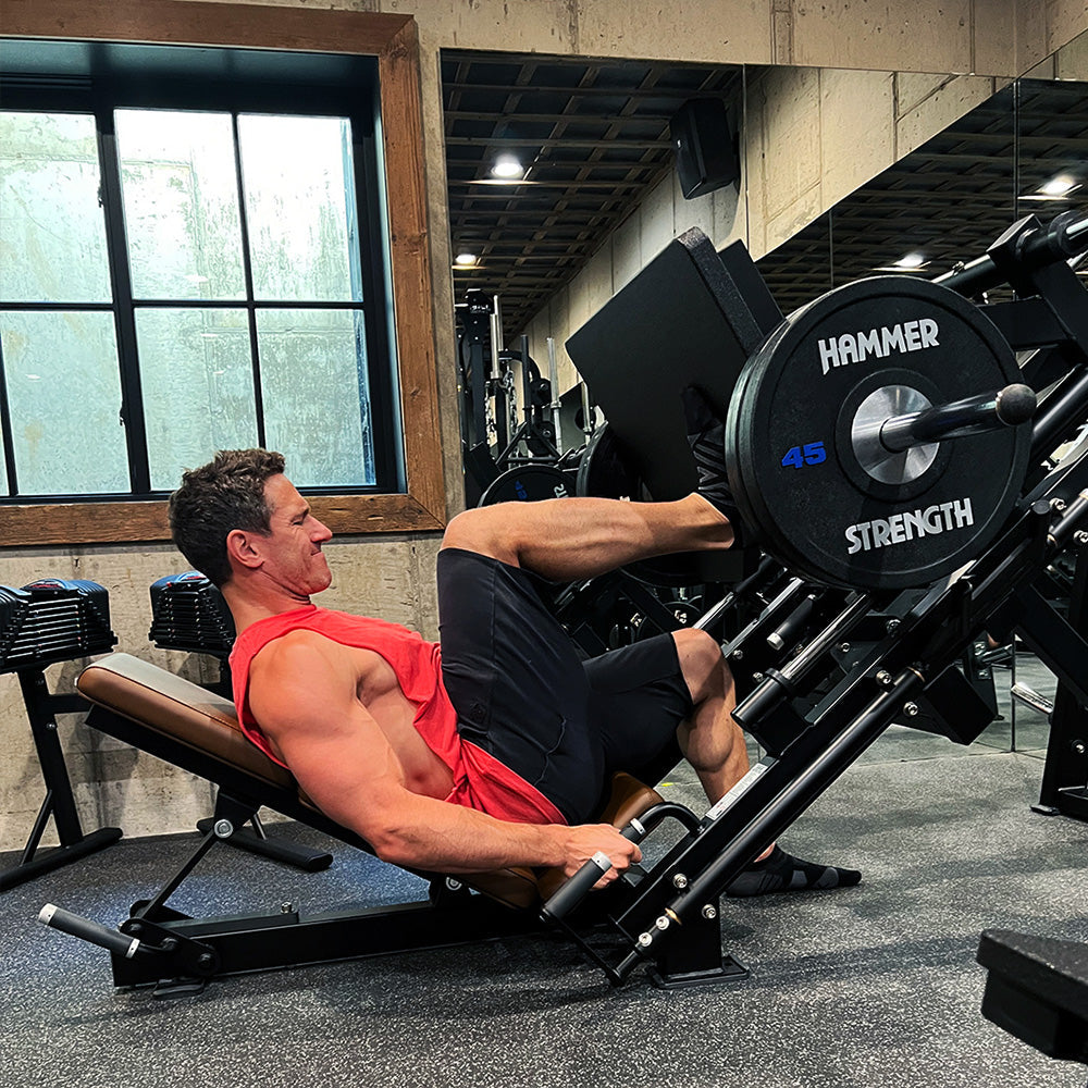 Hammer Strength Plate Loaded Linear Leg Press Machine for Home & Commercial Gym - Build Lower Body Strength for Squats, Deadlifts & Leg Training