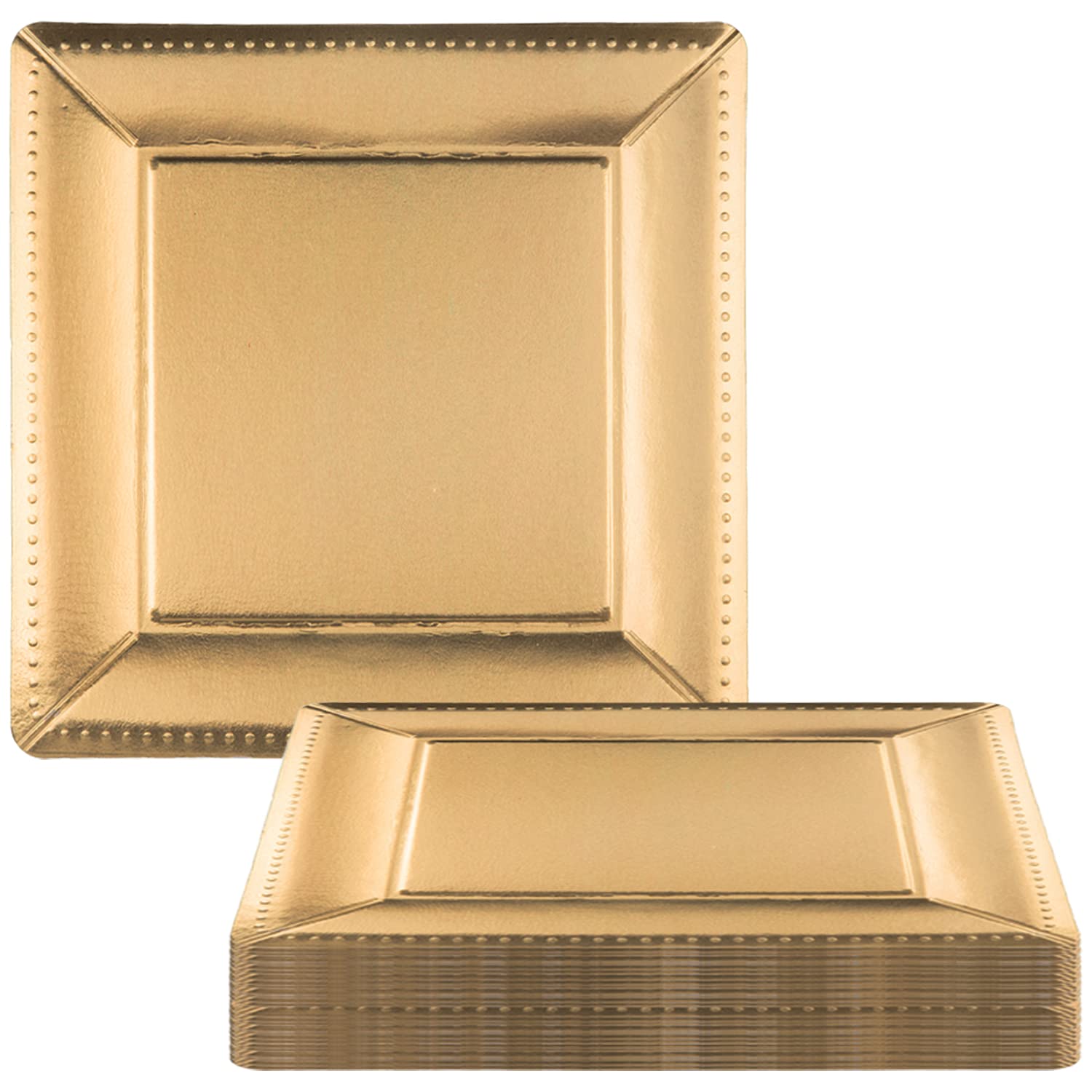 Premium Gold Charger Plates Disposable - Heavy Duty 13