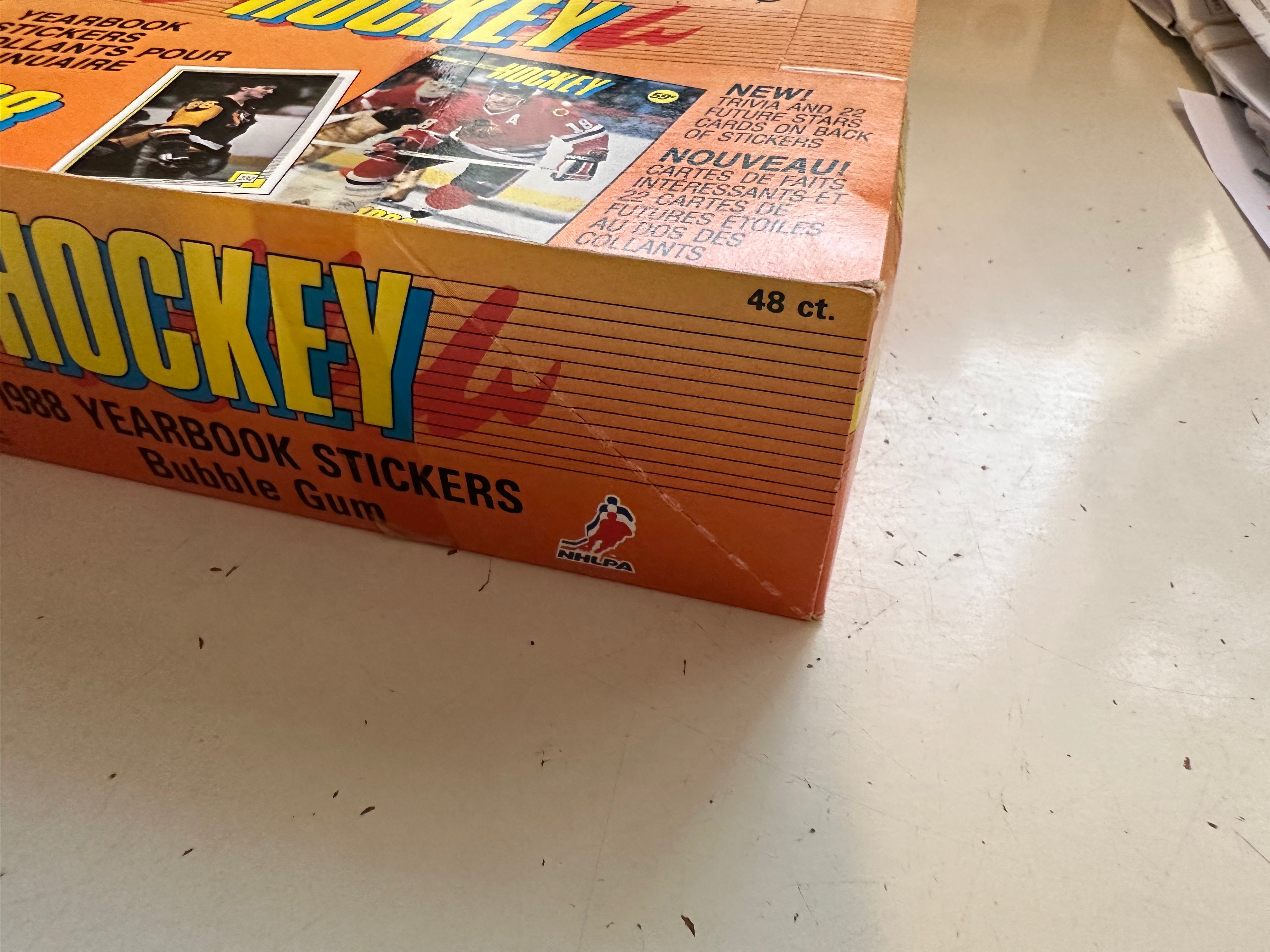 1988 OPC Yearbook Stickers - 48 Packs in a Box | Vintage Collectible Stickers for Scrapbooking, Card Making & Nostalgic Memorabilia