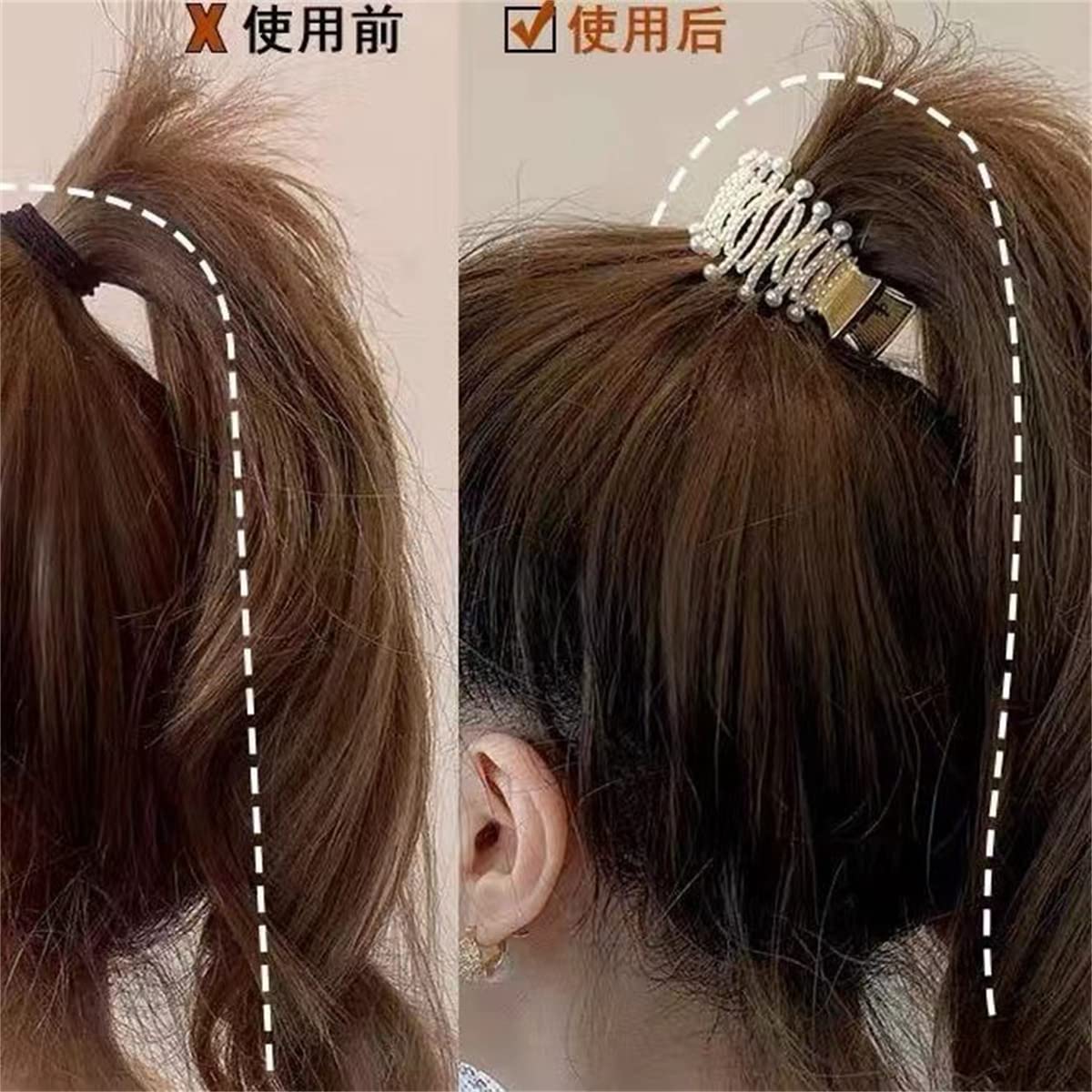 3Pcs Korean Style Striped Bow Hair Clips - Elegant Solid Fabric Hair Ties, Banana Hair Claw Clips for Women & Girls | Perfect for Ponytails, Half-Up Styles & Everyday Hair Accessories (Black)