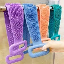 SNAG (2-Pack) Silicone Back Massager & Body Scrubber for Shower - Double-Sided Exfoliating Belt with Ergonomic Handles, Waterproof Bath Brush - Perfect for Back Pain Relief & Deep Skin Cleansing - Ideal for Spa, Home Bath & Relaxation Therapy