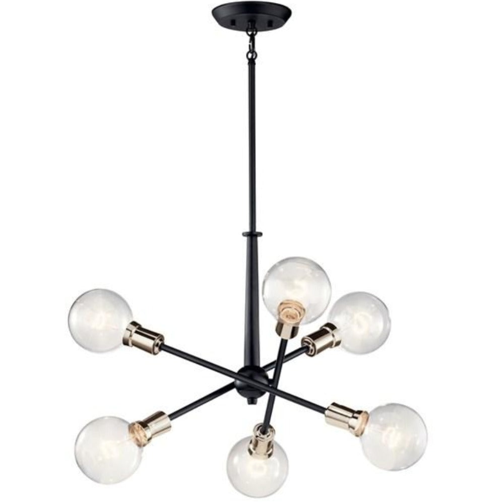 Callaway Sputnik Modern Crystal Chandelier - 6-Light Mid Century Ceiling Fixture for Dining Room, Living Room & Bedroom Lighting Decor