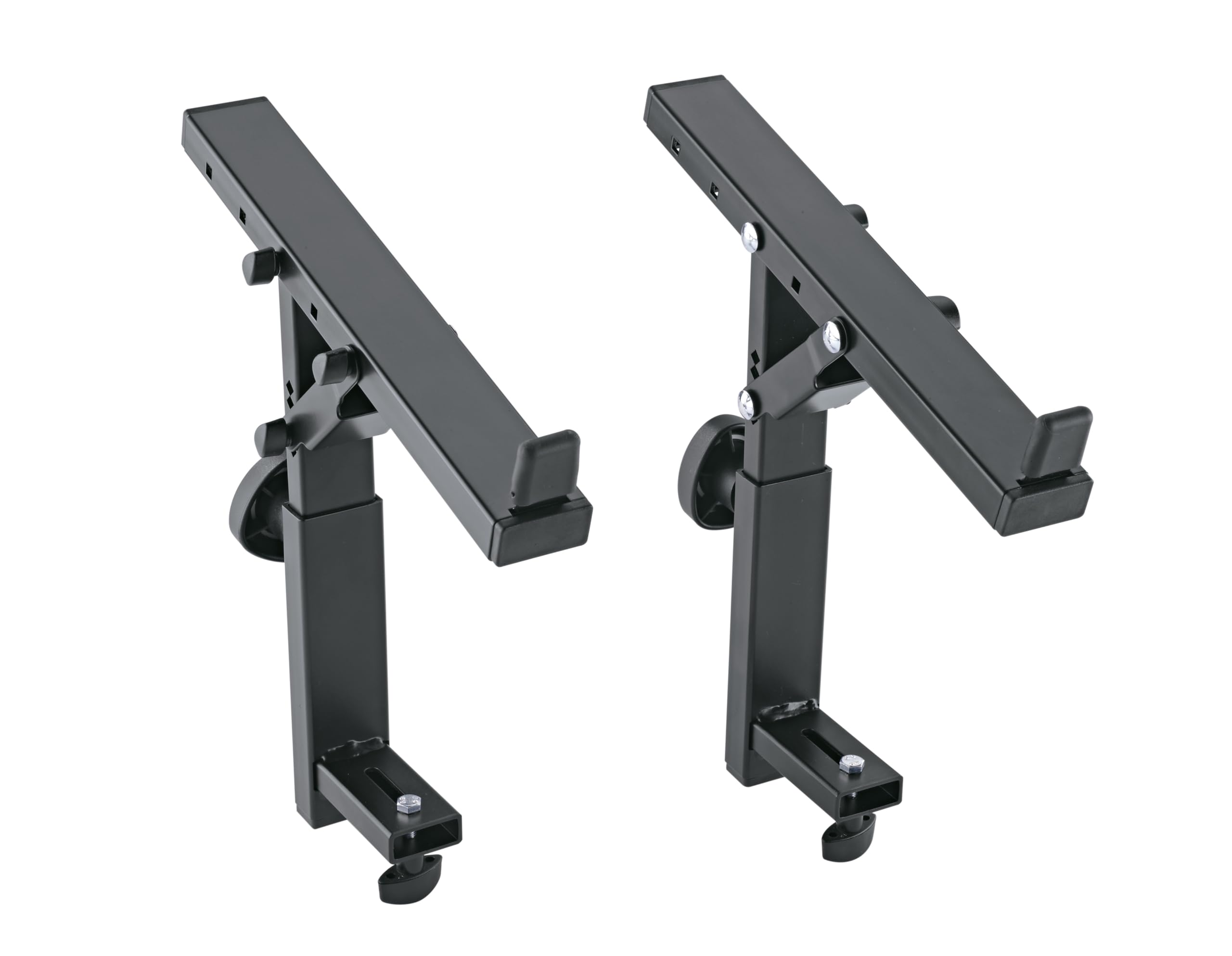 K&M Konig & Meyer 18822.019.55 Keyboard Stacker 3rd Tier - Heavy Duty Steel Keyboard Stand Accessory for Omega Stand | Adjustable Height, Tilt & Width | Compatible with Keyboards, Laptops, MIDI Controllers & Mixers | German Made Black | Perfect for Home Studios, Stage Performances & Music Production
