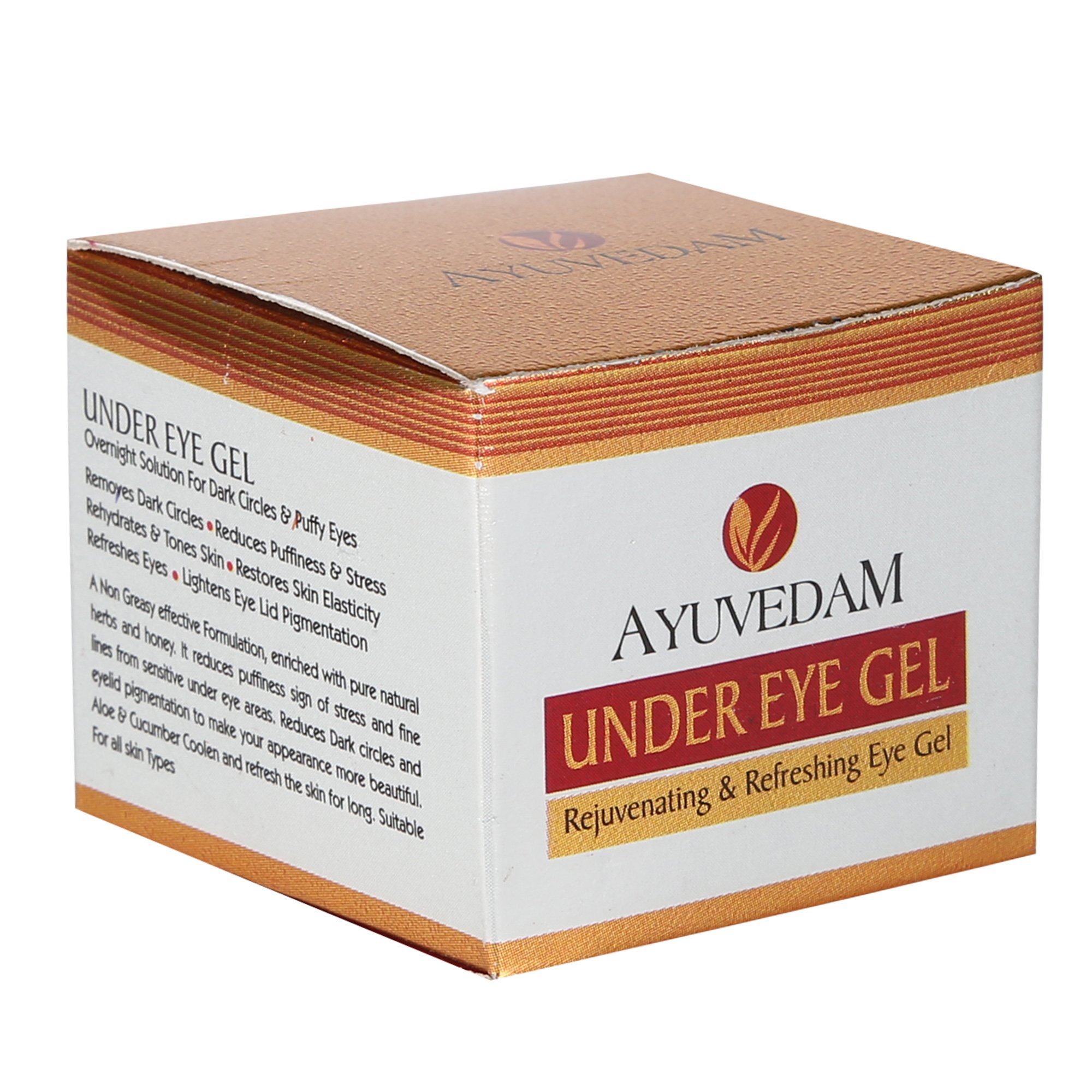 AYUVEDAM Under Eye Gel for Dark Circles & Puffiness - 10g (Pack of 2) | Hydrating & Cooling Eye Treatment for Men & Women | Perfect for Morning & Night Skincare Routine