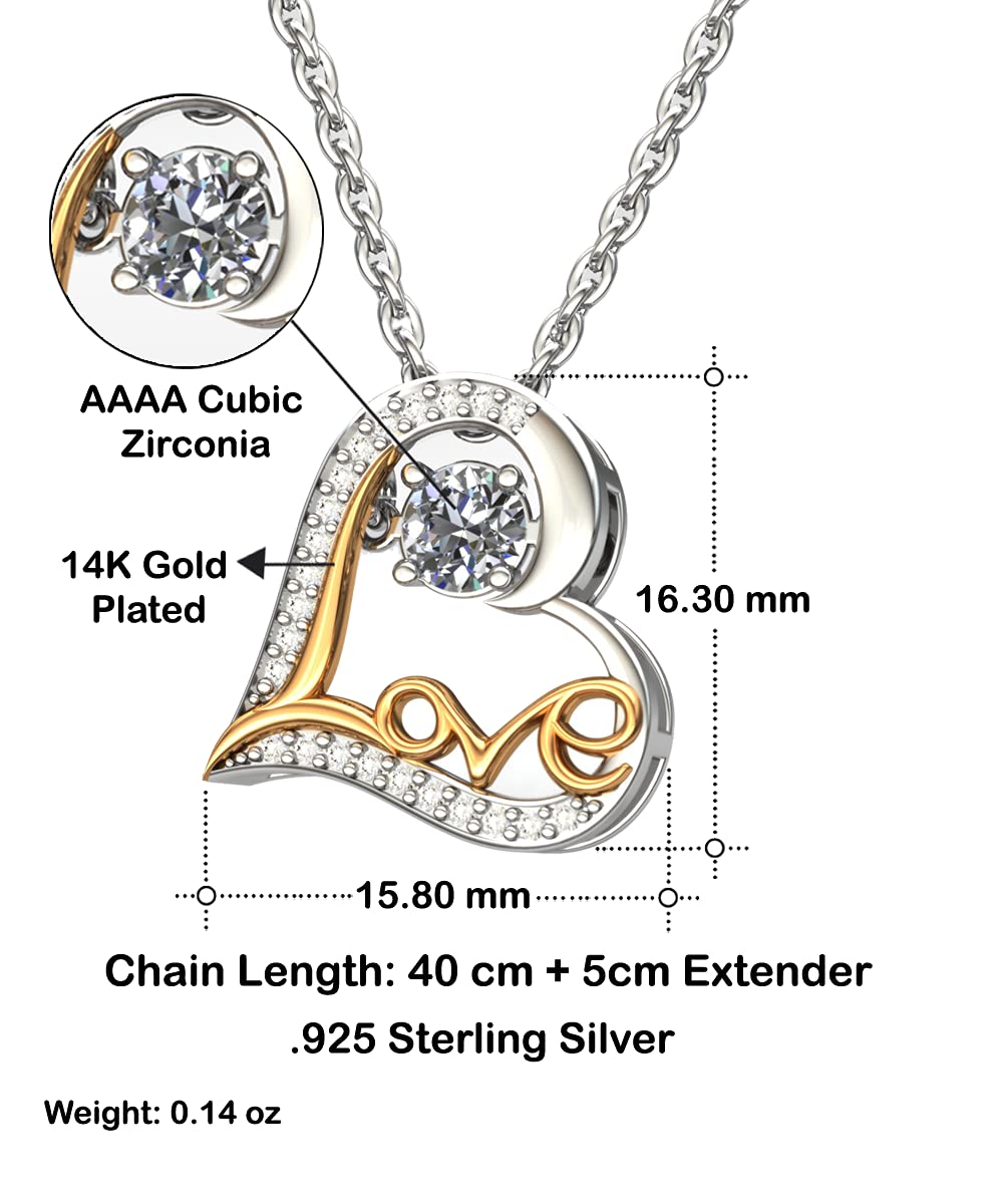 Sweet 16 Necklace for Daughter - Heart Pendant Birthday Jewelry Gift from Mom | 16th Birthday Present for Girls | Perfect for Graduation, Quinceañera & Special Occasions