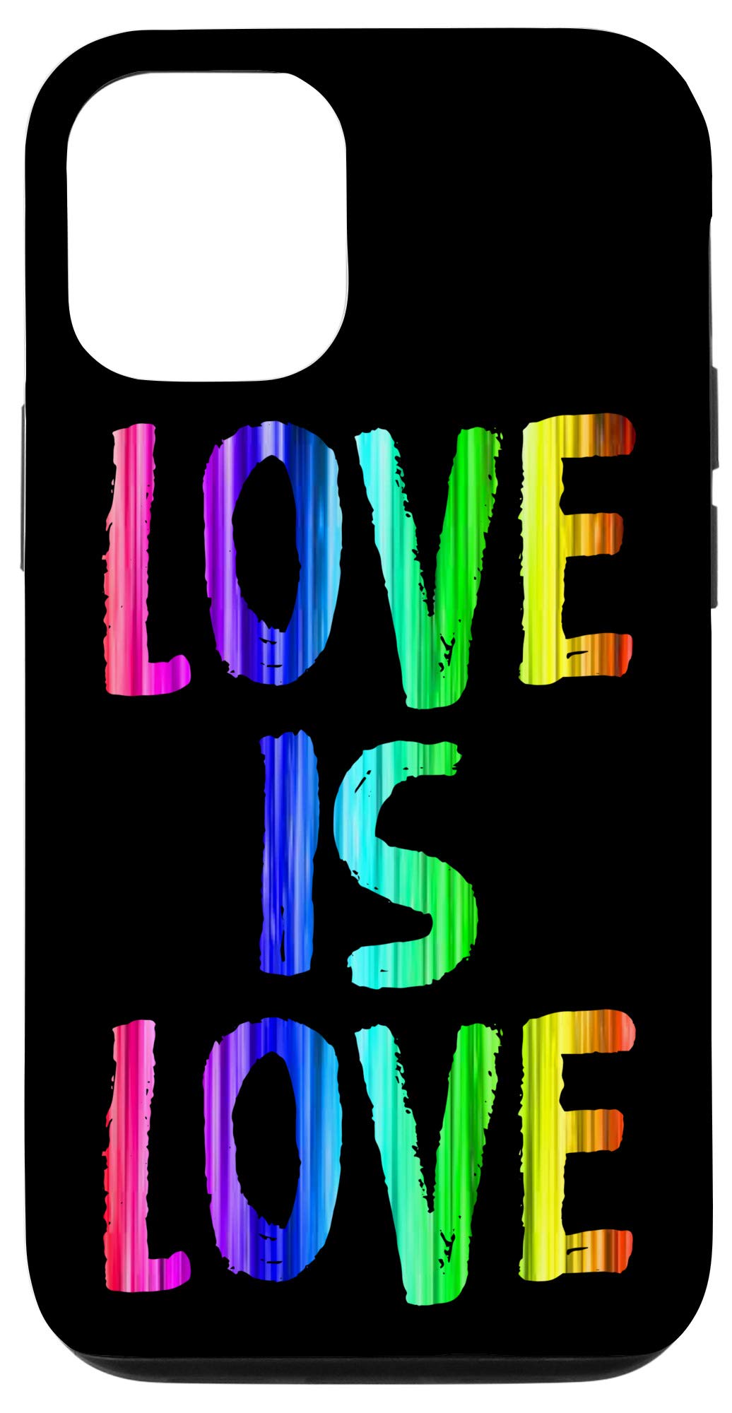 iPhone 12/12 Pro LGBTQ Rainbow Pride Case - Love Is Love Gender Equality Phone Cover - Perfect for Pride Month, LGBTQ+ Events & Daily Support