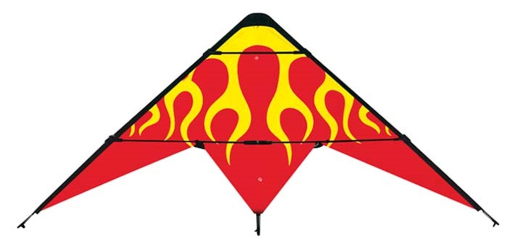 GAYLA 664 Sky Fire Stunt 48 Dual Control Nylon Kite - High Performance Stunt Kite for Beginners & Pros, Beach & Park Flying Fun GALF0664