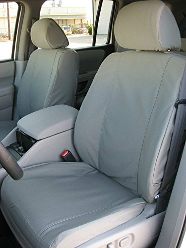 Durafit Custom Seat Covers for 2010-2014 Ford F150 - Premium Gray Twill Front Bucket Seat Covers Pair | Perfect for Truck Protection & Interior Upgrade
