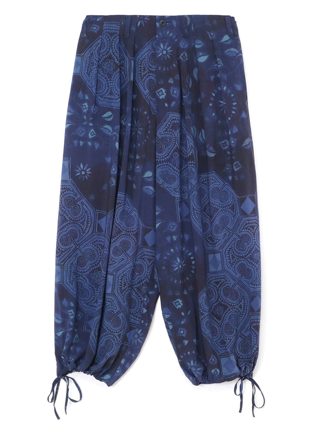 Chinoiserie Print Drawstring Balloon Pants - Loose Fit Casual Trousers for Women, Boho Style Lounge Pants for Yoga, Travel & Summer Outfits