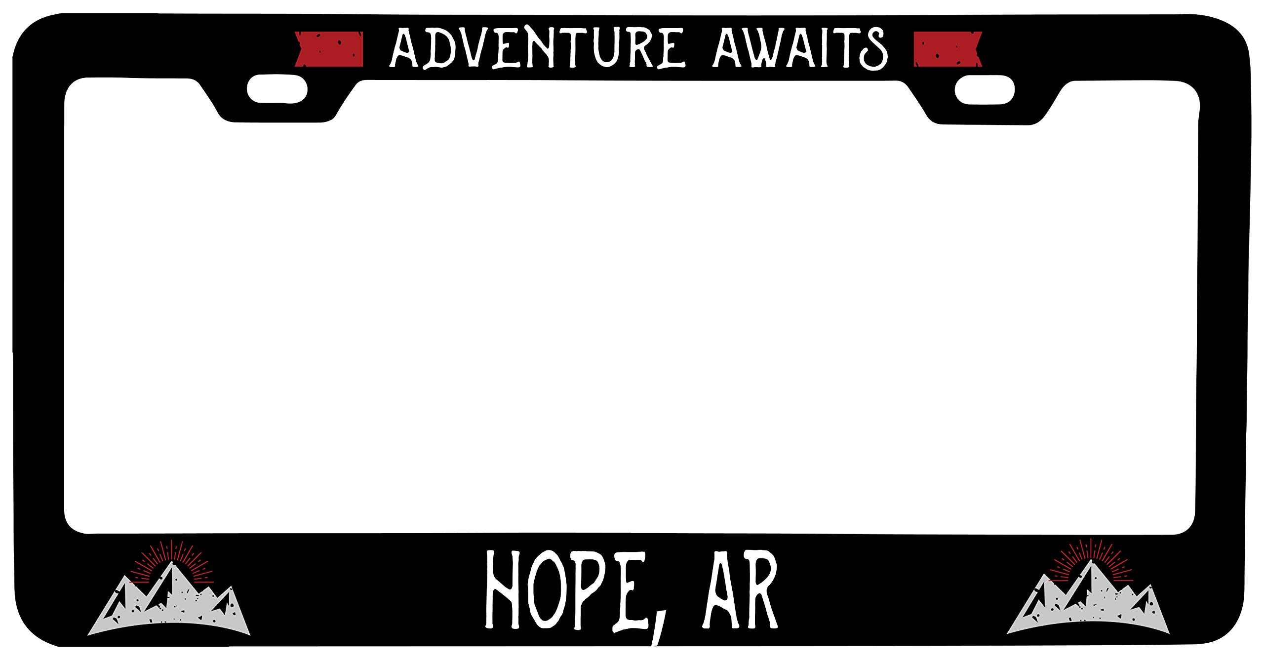 R and R Imports Hope Arkansas Vanity Metal License Plate Frame - Custom Car Accessories for Personalized Vehicle Decoration | Perfect for Gift Giving, Car Shows & State Pride