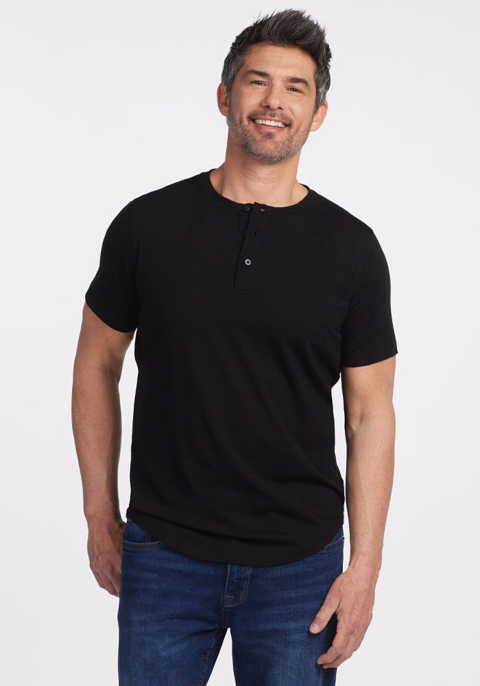 Men's Merino Wool Short Sleeve Henley Shirt - The Bronx - Soft & Breathable for Outdoor Adventures & Casual Wear
