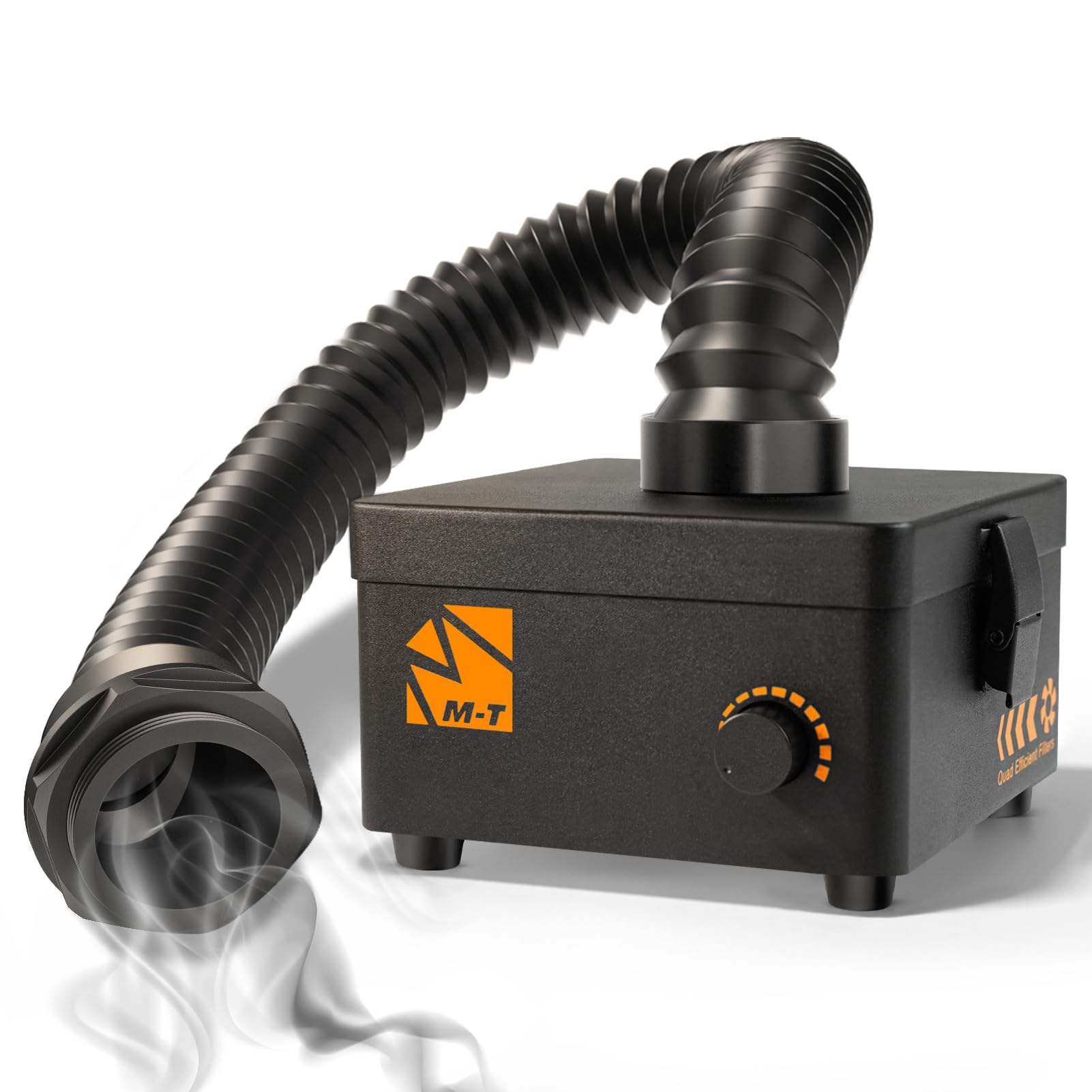 80W High-Power Smoke Extractor with Stepless Control & H13 Triple-Layer Filtration (99.9% Purification) - Ideal for Laser Engraving, Soldering, DTF Printing & 3D Printing - Workshop, Garage & DIY Projects