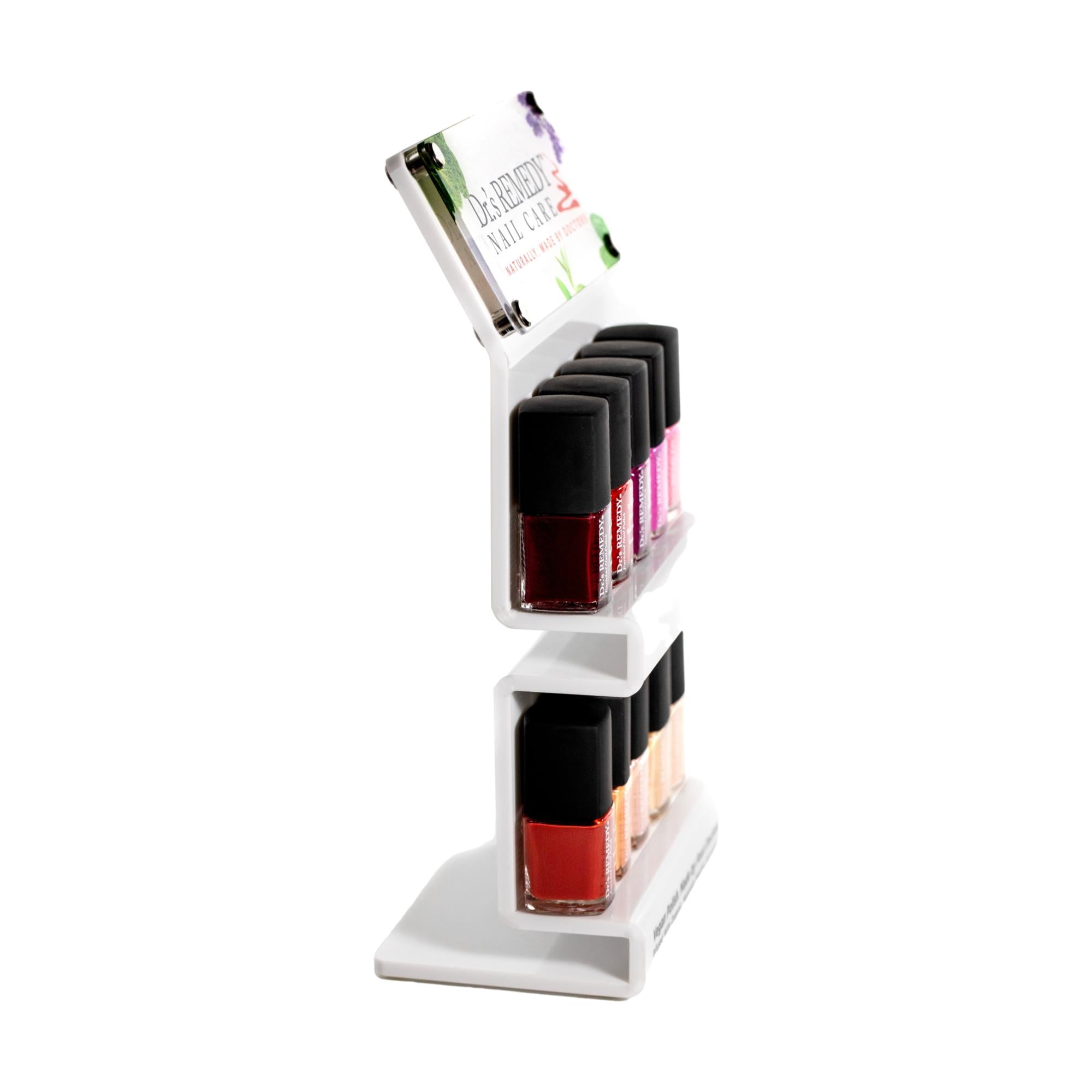 Dr.'s Remedy Spa Countertop Display - Premium Nail Polish Organizer for Salons & Spas - Perfect for Manicure Stations, Pedicure Areas & Retail Displays