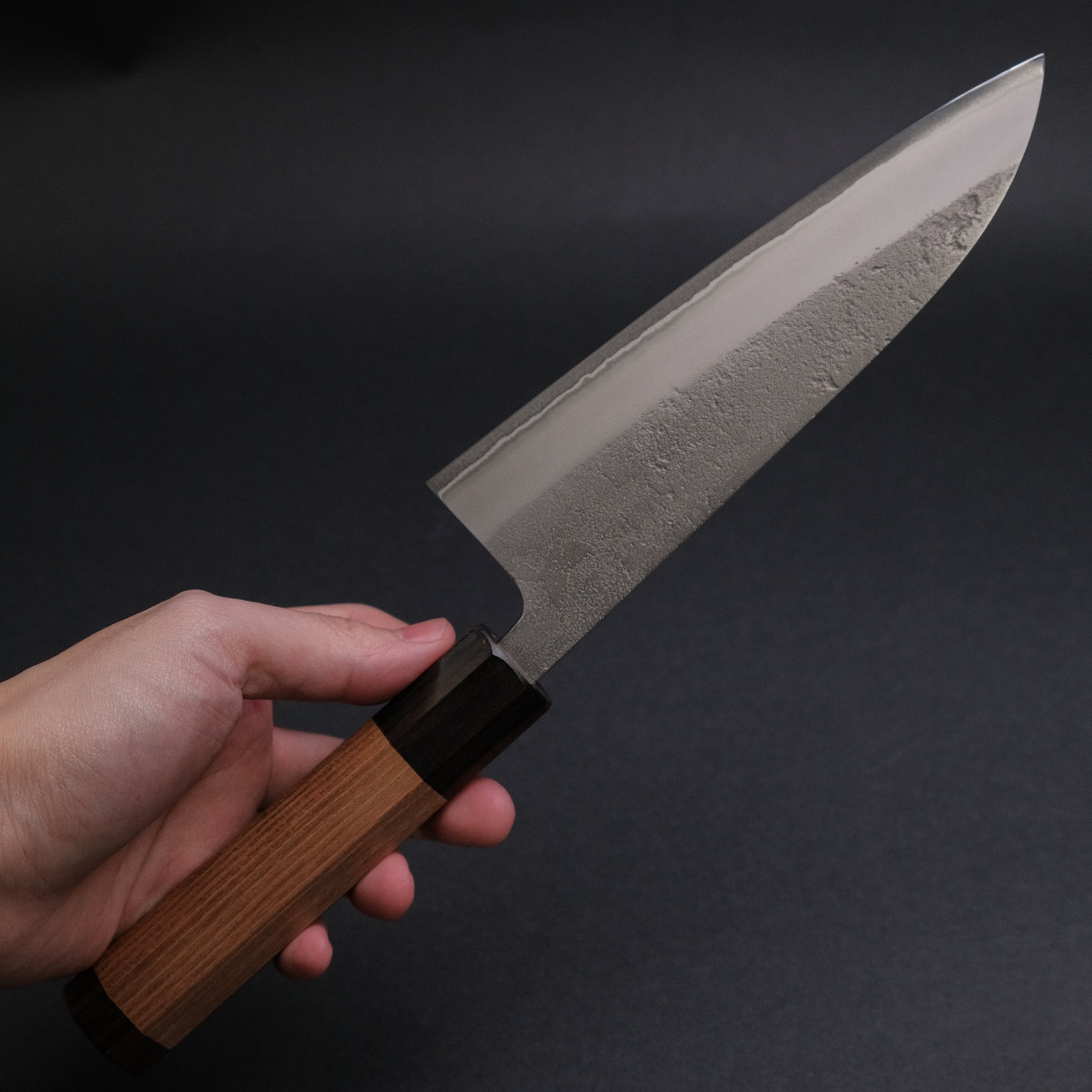 Yoshikane White #2 Nashiji Santoku Knife 165mm with Enju Handle - Premium Japanese Kitchen Knife for Slicing, Dicing & Chopping Vegetables, Meat & Fish