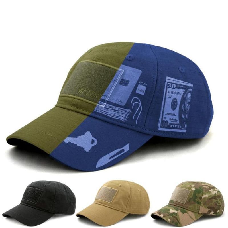 Wazoo Survival Gear Patch Cache Cap™ - Tactical Military Hat with Velcro for Morale Patches - Perfect for Outdoor Adventures, Hiking, and Military Enthusiasts