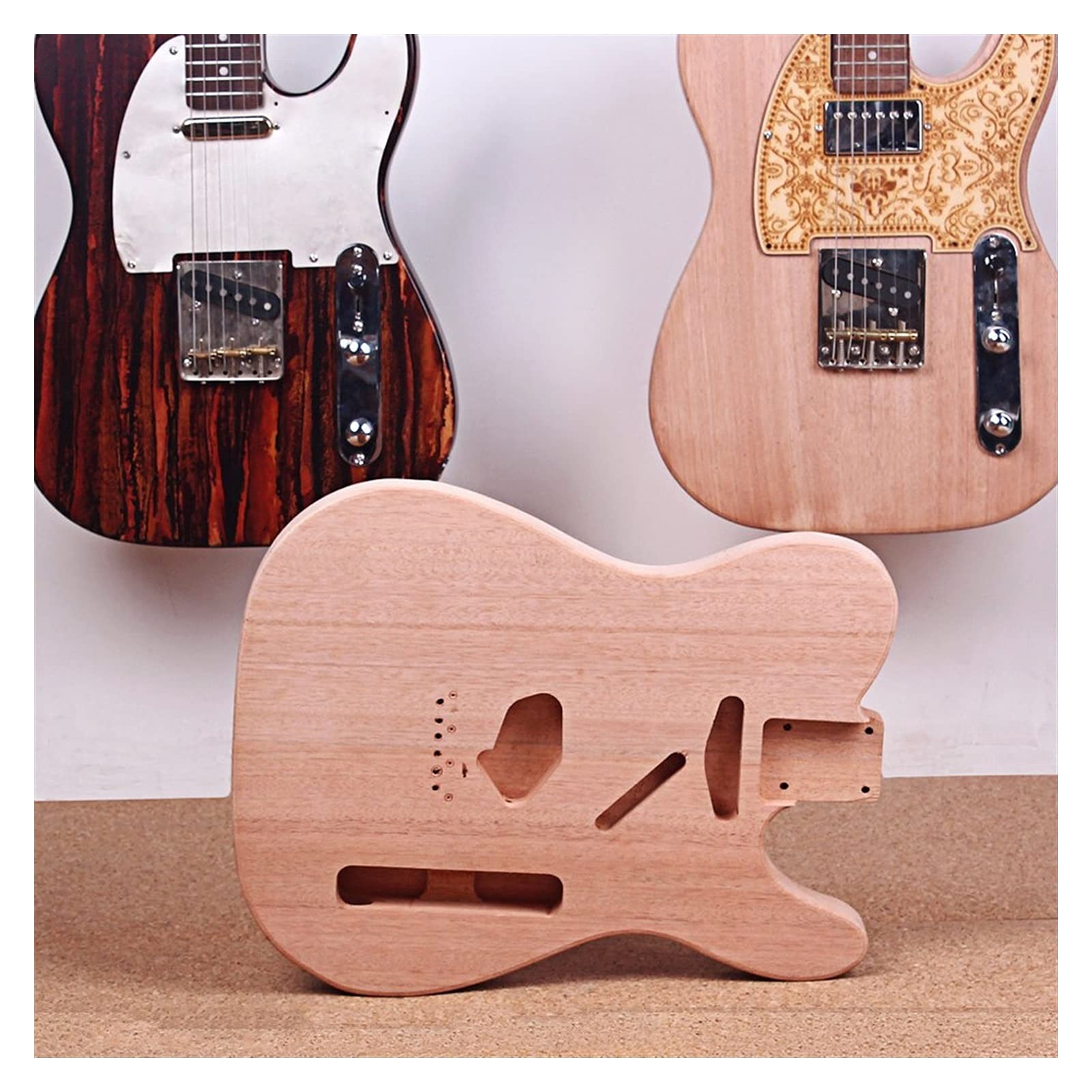 DIY Unfinished Electric Guitar Body Kit - Solid Wood TL Guitar Body for Custom Builds & Repairs - Natural Wood Color, Handmade Crafting Project for Musicians & Luthiers - Perfect for Home Studios, Music Classes & DIY Guitar Enthusiasts