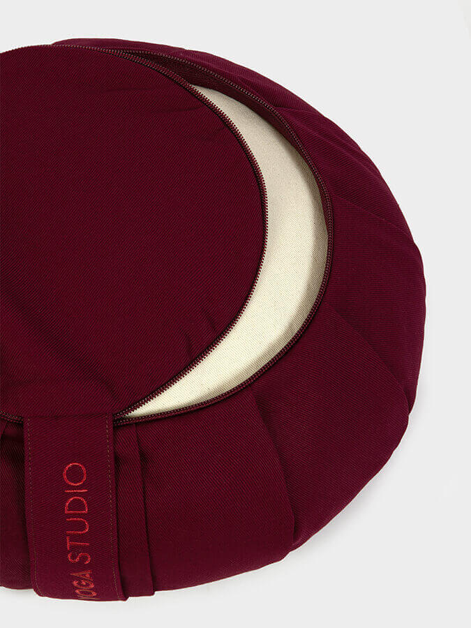 Organic Buckwheat Zafu Meditation Cushion - Round Yoga Pillow for Comfortable Seating, Posture Support & Zen Practice - Perfect for Home, Studio & Meditation Spaces