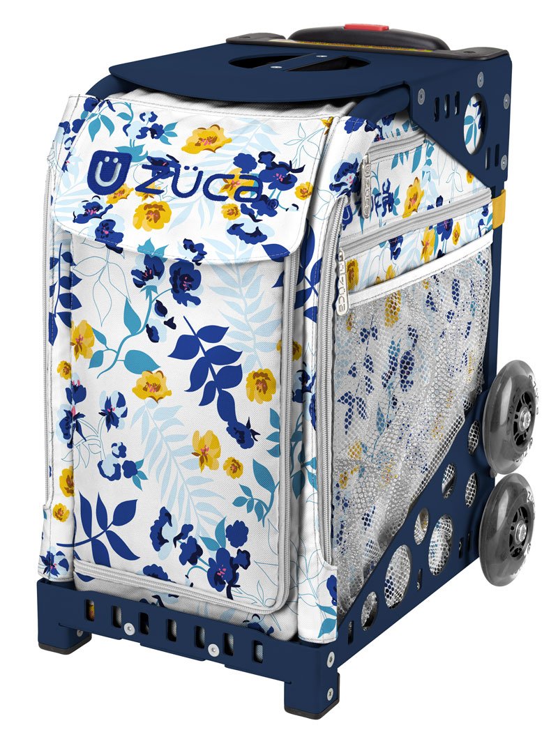 ZUCA Sport Bag - Stylish Boho Floral Gym Bag with Navy Frame | Perfect for Yoga, Travel & Workout Essentials | Durable Sports Duffel for Women & Men