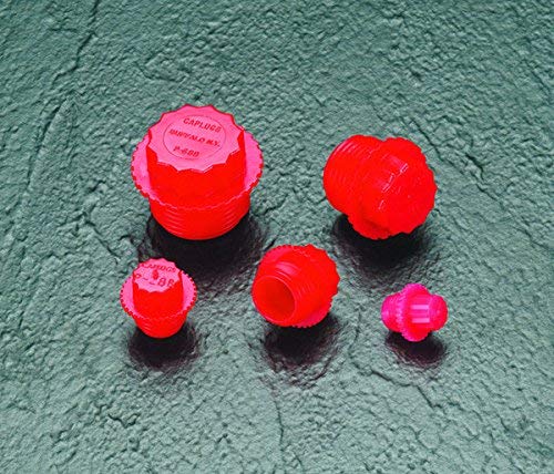 Caplugs P-48B P Series Plastic Threaded Plugs - 40 Pack Red HD-PE NPT/NPS Pipe Fittings, NPS 1/2