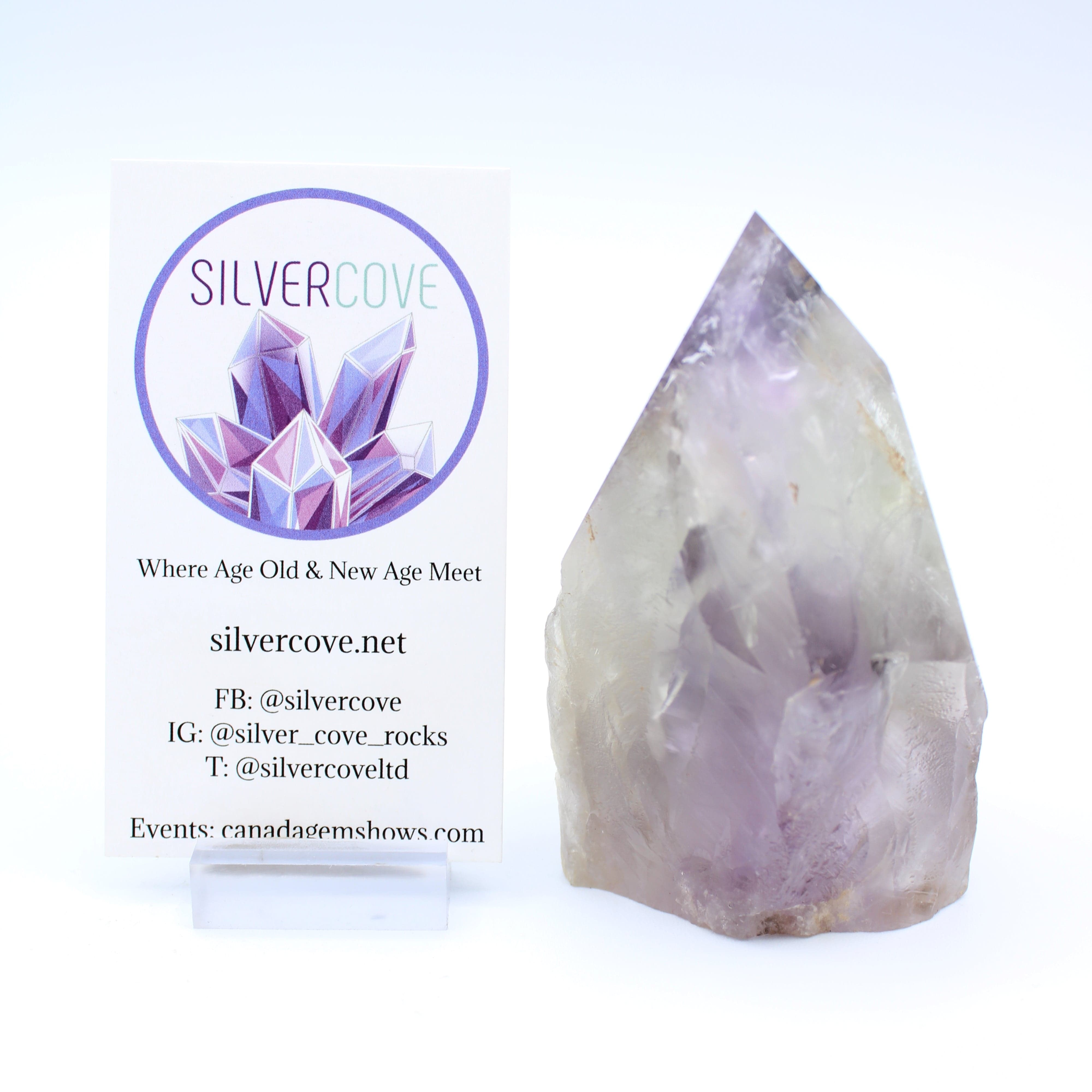 Natural Bahai Amethyst Point Crystal - Rare Collectible from Closed Mine | Healing Stone for Meditation, Home Decor & Spiritual Gifts