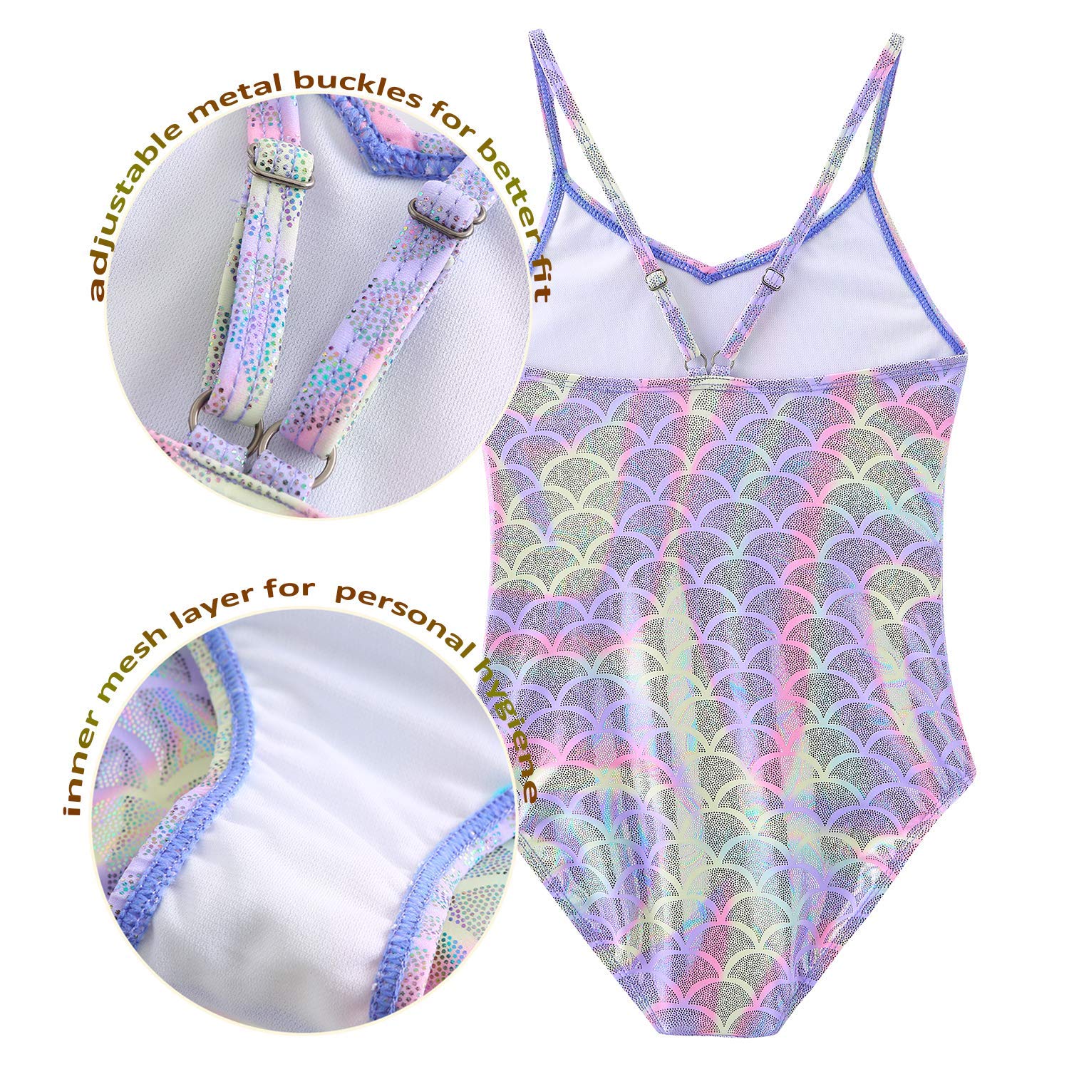 Rainbow Striped One Piece Swimsuits for Girls - Cute Bathing Suit for Kids Swimwear | Beach, Pool & Summer Vacation Outfits