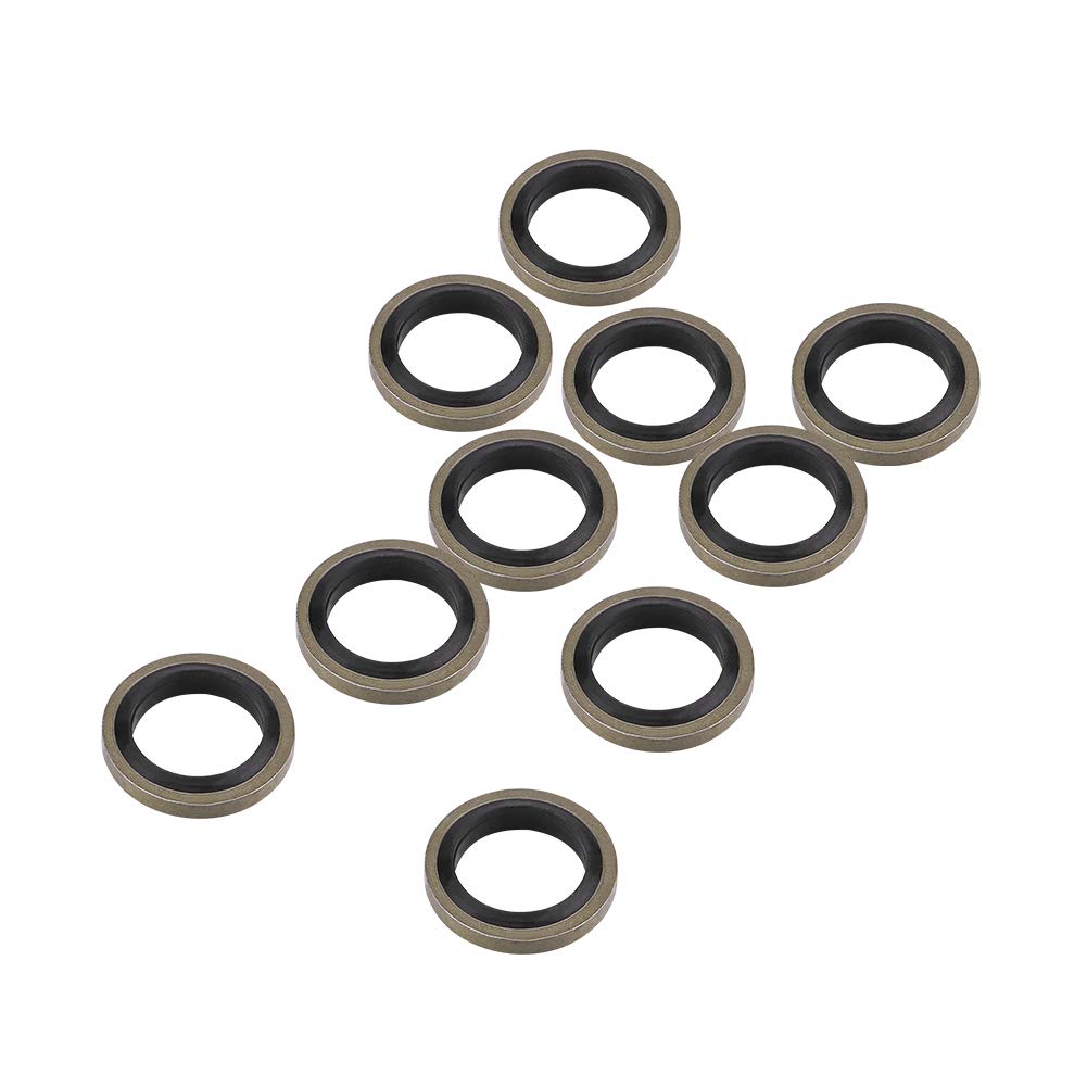 5Pcs M10X1.0mm Banjo Bolt Washer Kit - High-Quality Iron Banjo Bolt Gasket Sealing Washers for Brake Caliper & Master Cylinder - Perfect for Automotive Brake System Repairs and Motorcycle Maintenance