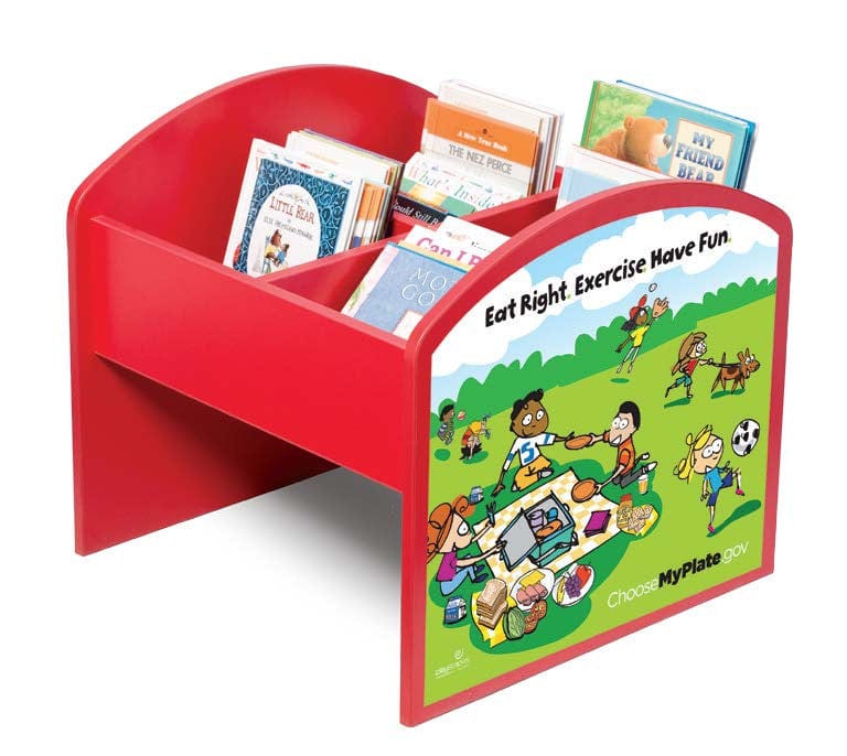 MyPlate Kinderbox - Kids Book and Media Storage Organizer for Bedroom, Playroom & Classroom - Durable & Stylish Toy Storage Solution