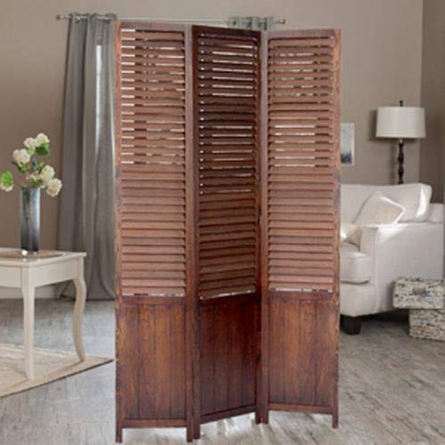 Stylish Brown Large Screen Gems Room Divider - Perfect for Home Office, Living Room & Bedroom Privacy