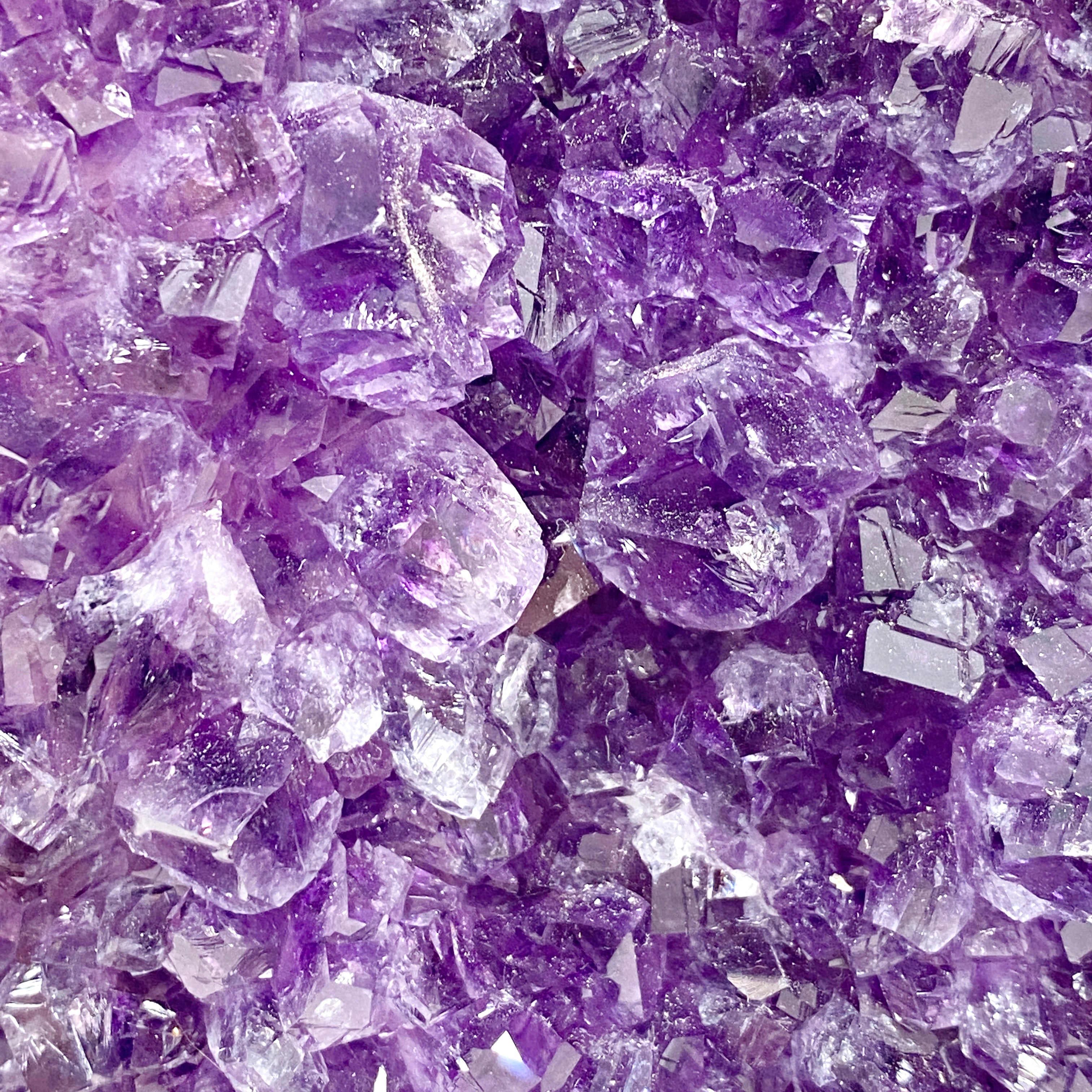 Premium Amethyst Cluster Geode from Uruguay - Natural A-Grade Crystal for Home Decor, Meditation & Healing | Perfect for Living Room, Office & Spiritual Space