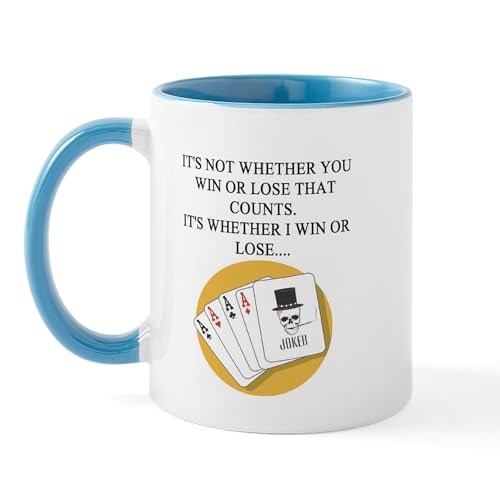 White/Blue Inside - Funny Poker Player Joke Mug