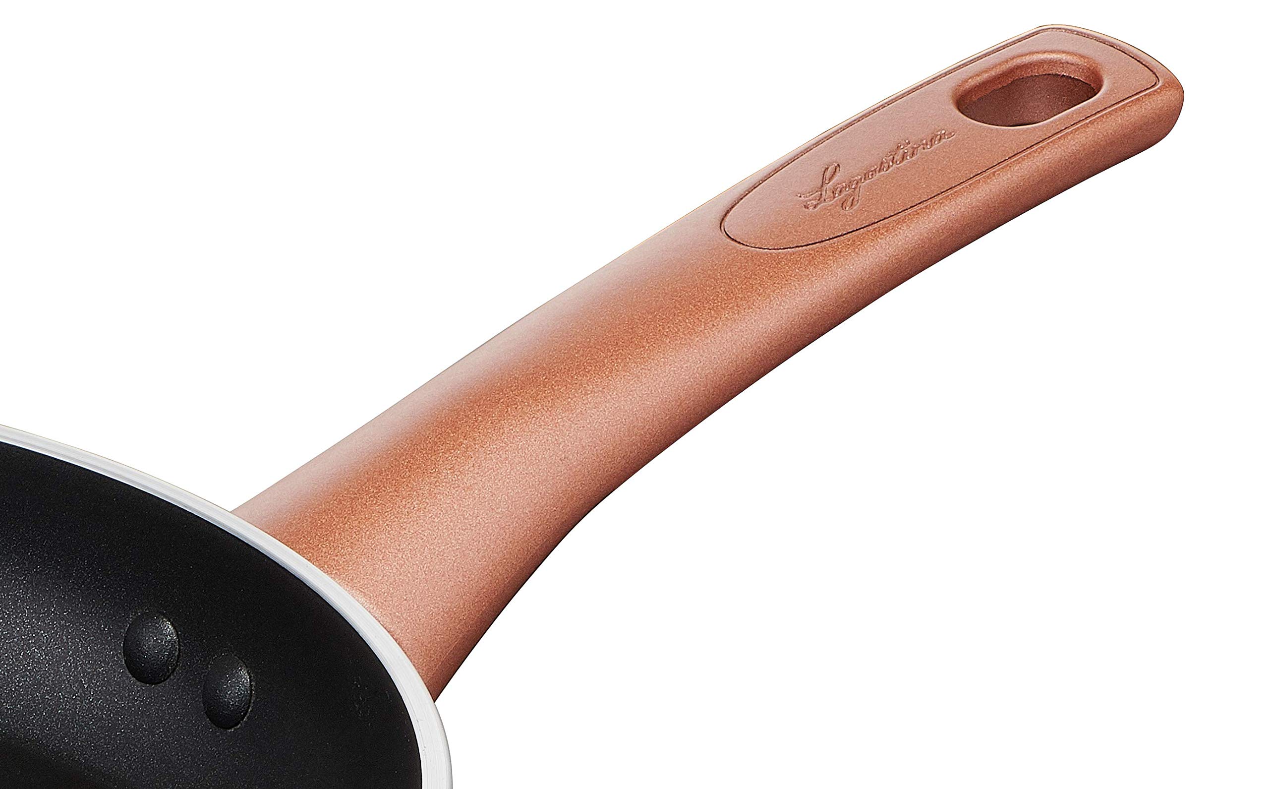 Lagostina Nonstick Aluminum Wok Pan 28cm with Copper-Effect Exterior, Titanium Easy Coating, Ergonomic Bakelite Handle - Ideal for Gas Stove & Oven Cooking, Stir-Frying, Asian Cuisine & Healthy Meals