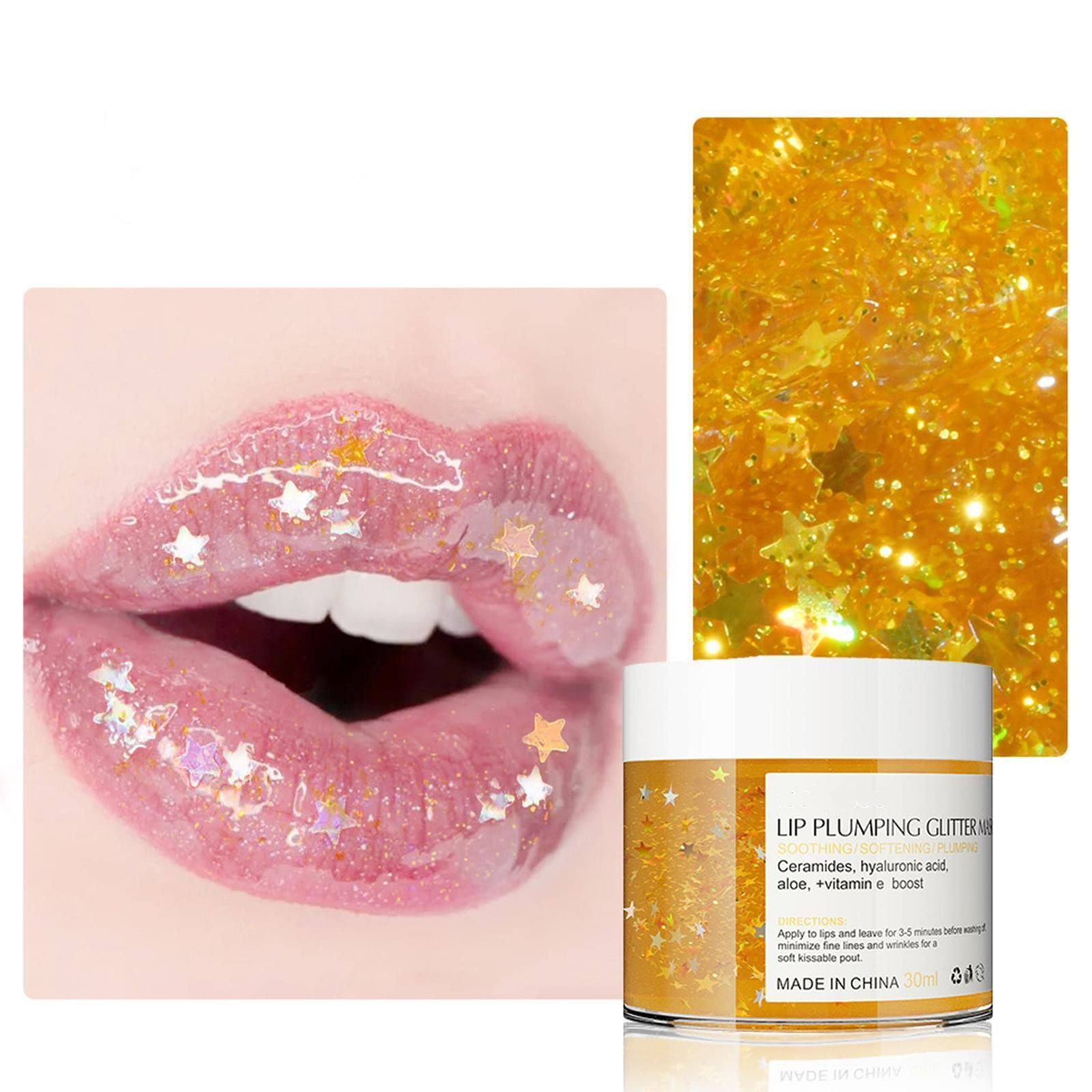 Buatkontly Lip Sleeping Mask - Korean Moisturizing Balm for Dry Lips Repair | Night Care & Glowy Effect