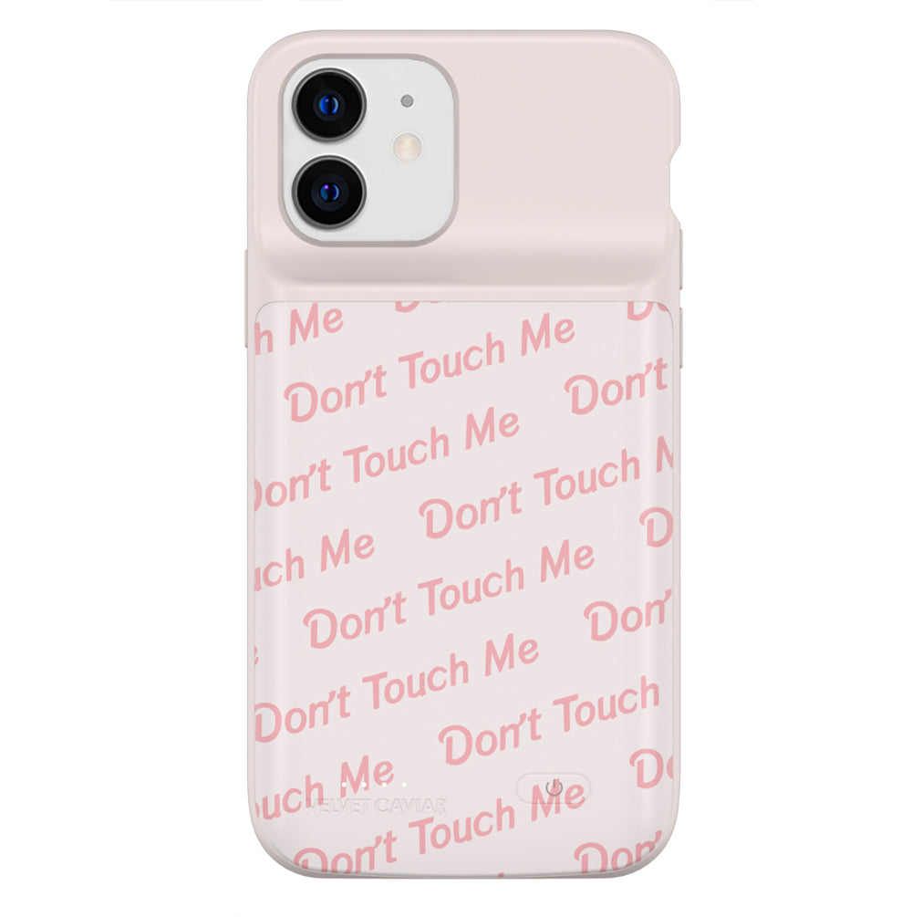 Don't Touch Me iPhone Charging Case - Shockproof Protective Cover with Built-in Battery for iPhone [Model] | Perfect for Travel, Outdoor Activities & Daily Use