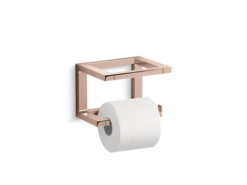 Kohler 31750-RGD Draft Pivoting Toilet Paper Holder - Wall Mounted Bathroom Tissue Dispenser for Home & Commercial Use