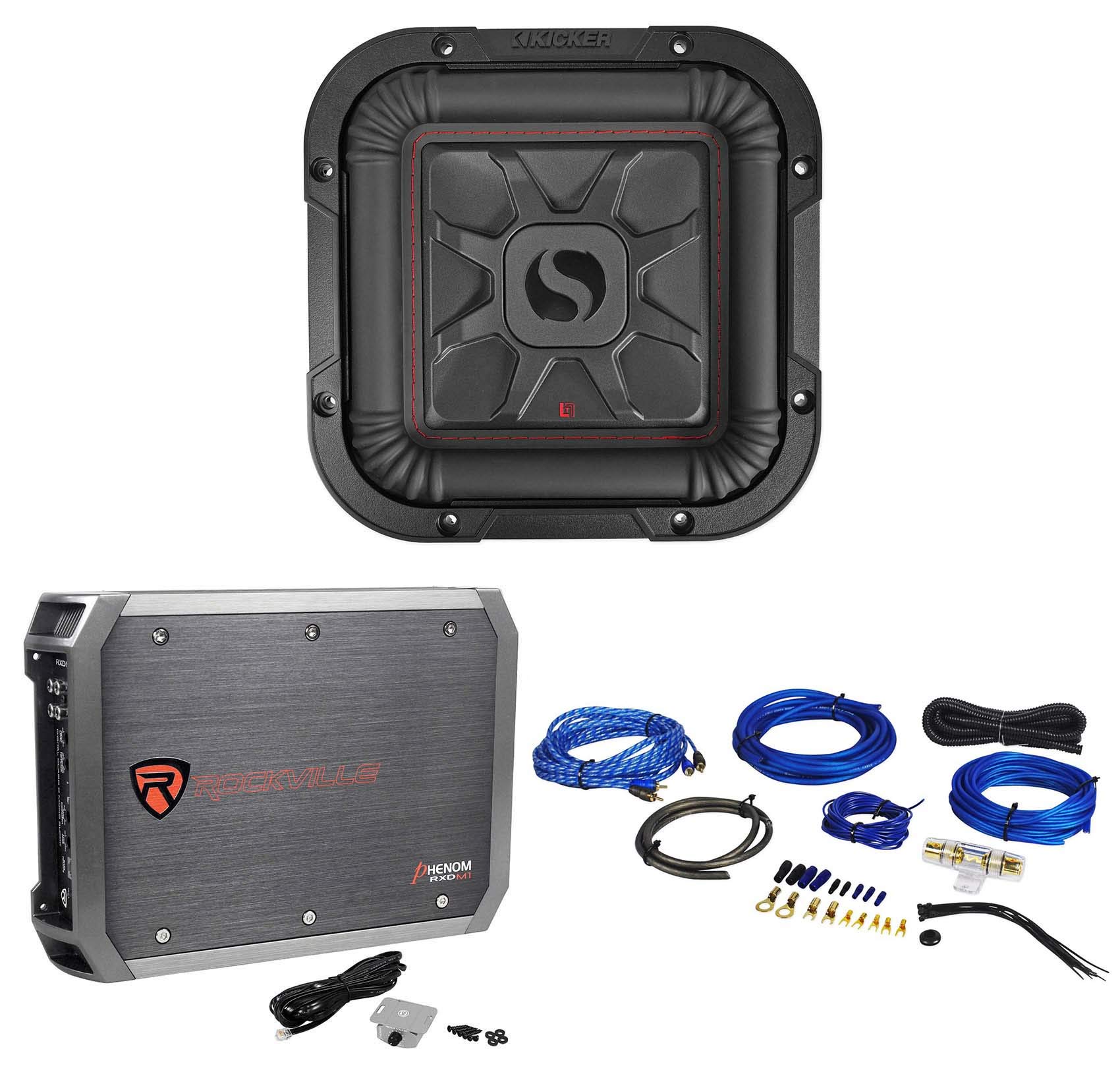 KICKER 46L7T82 8-Inch 700W L7T Solo-Baric Car Subwoofer with Mono Amplifier & Amp Kit - Premium Bass System for Trucks, SUVs & Car Audio Upgrades