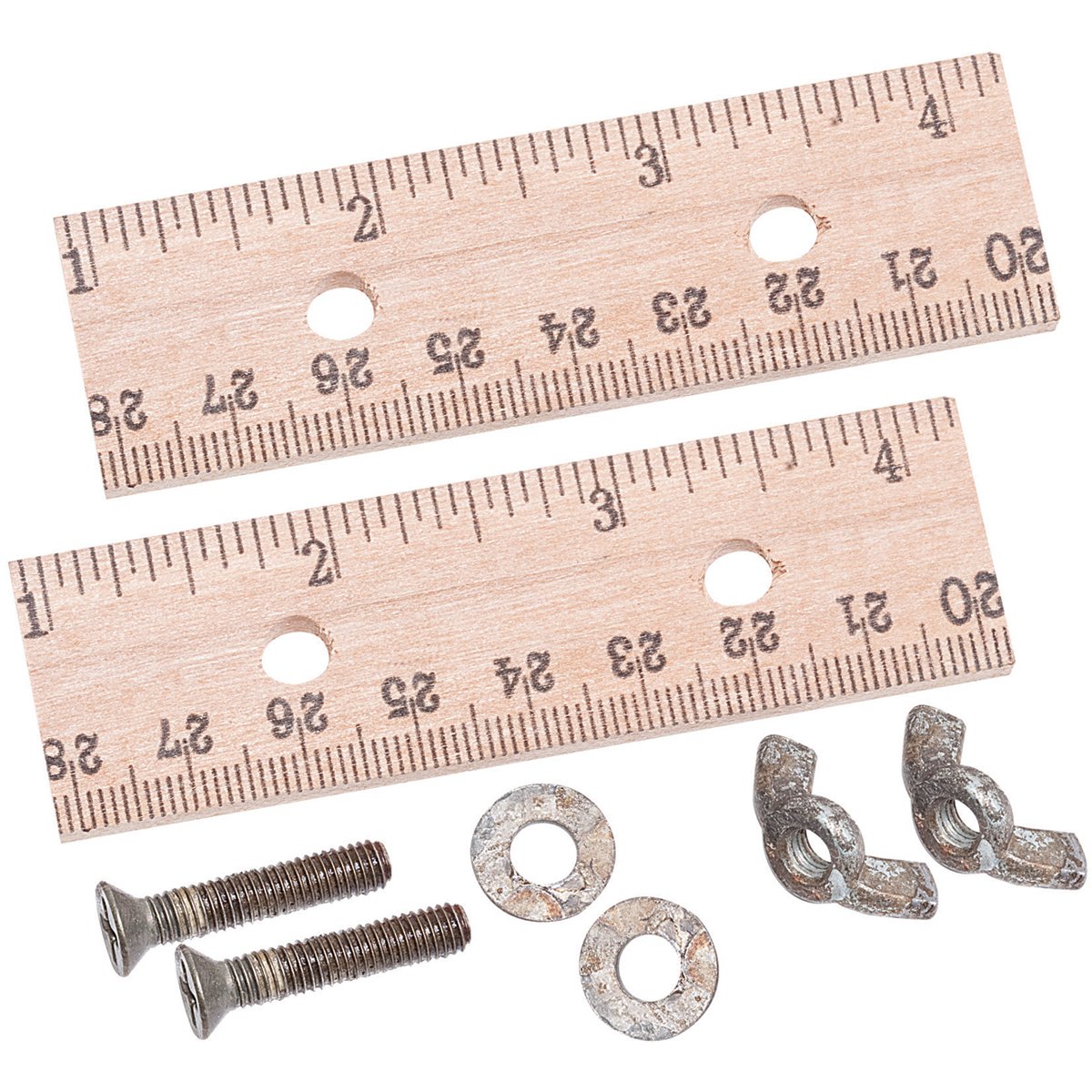 Tim Holtz Idea-ology Ruler Binding Kit - 2 Multicolored Rulers with Fasteners (TH93077) - Perfect for Scrapbooking, Journaling & DIY Craft Projects