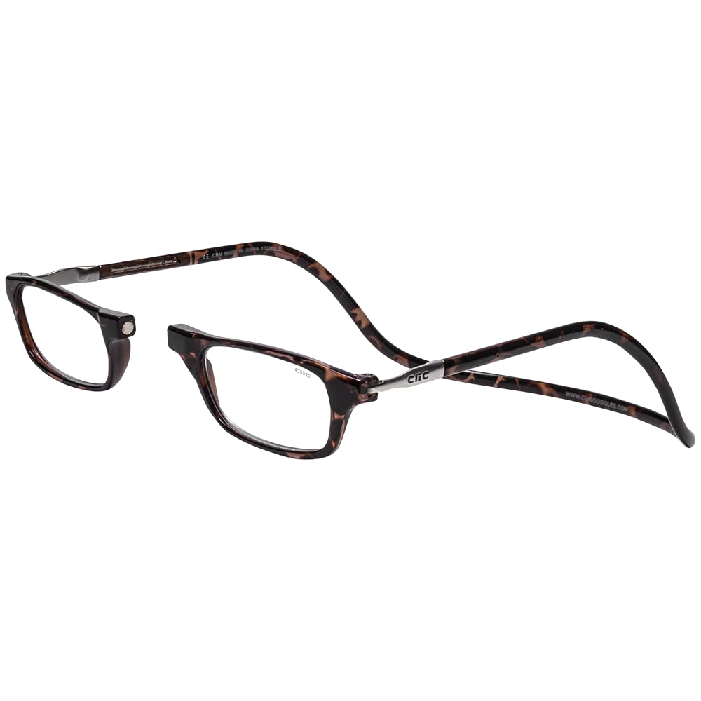 Clic Magnetic Reading Glasses - Computer Readers with Replaceable Lens & Adjustable Temples - Small/Medium Size - Perfect for Office Work, Reading & Screen Time