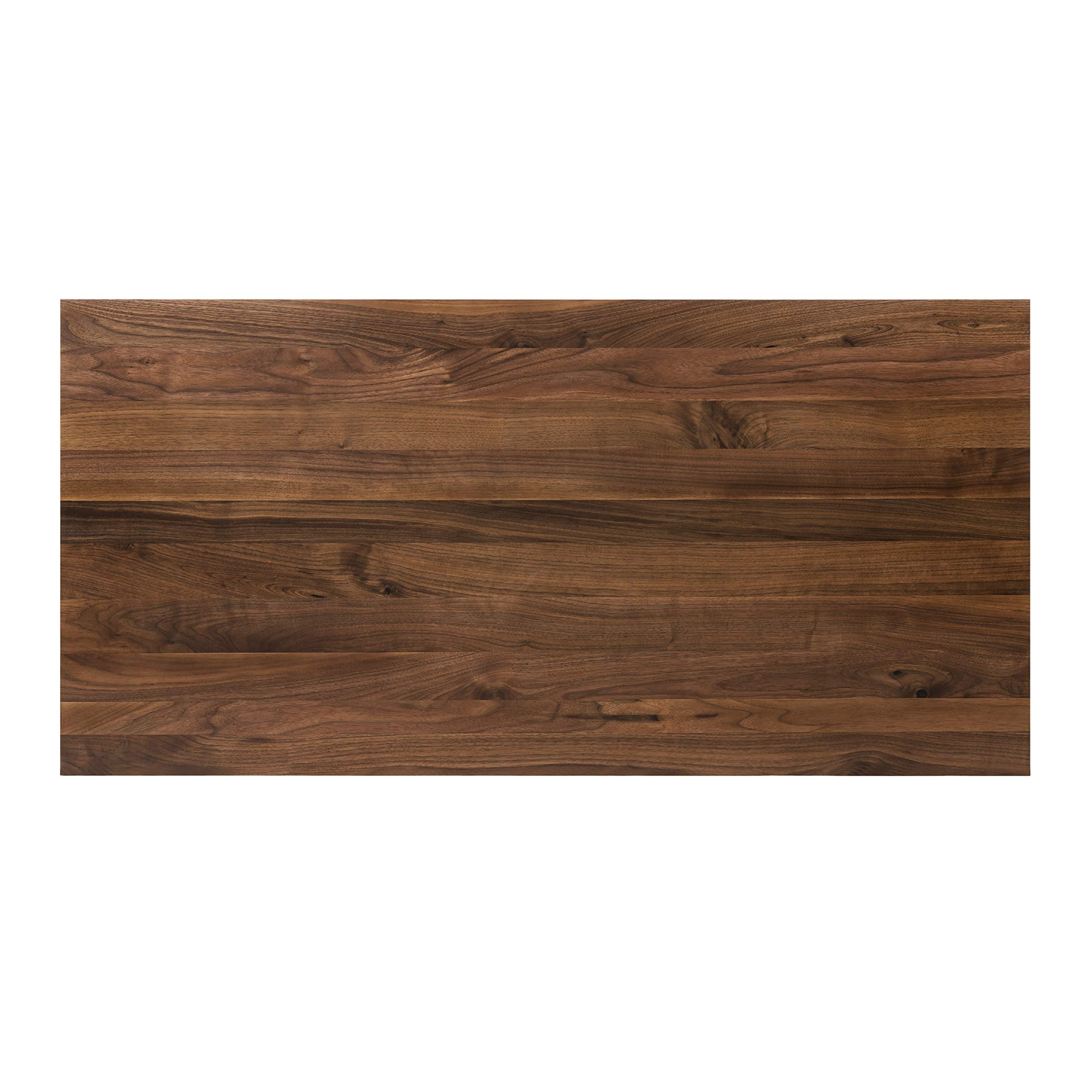 POLY & BARK Etta Modern Office Desk in Walnut Finish - Stylish Writing Desk for Home Office, Study Room & Workspace