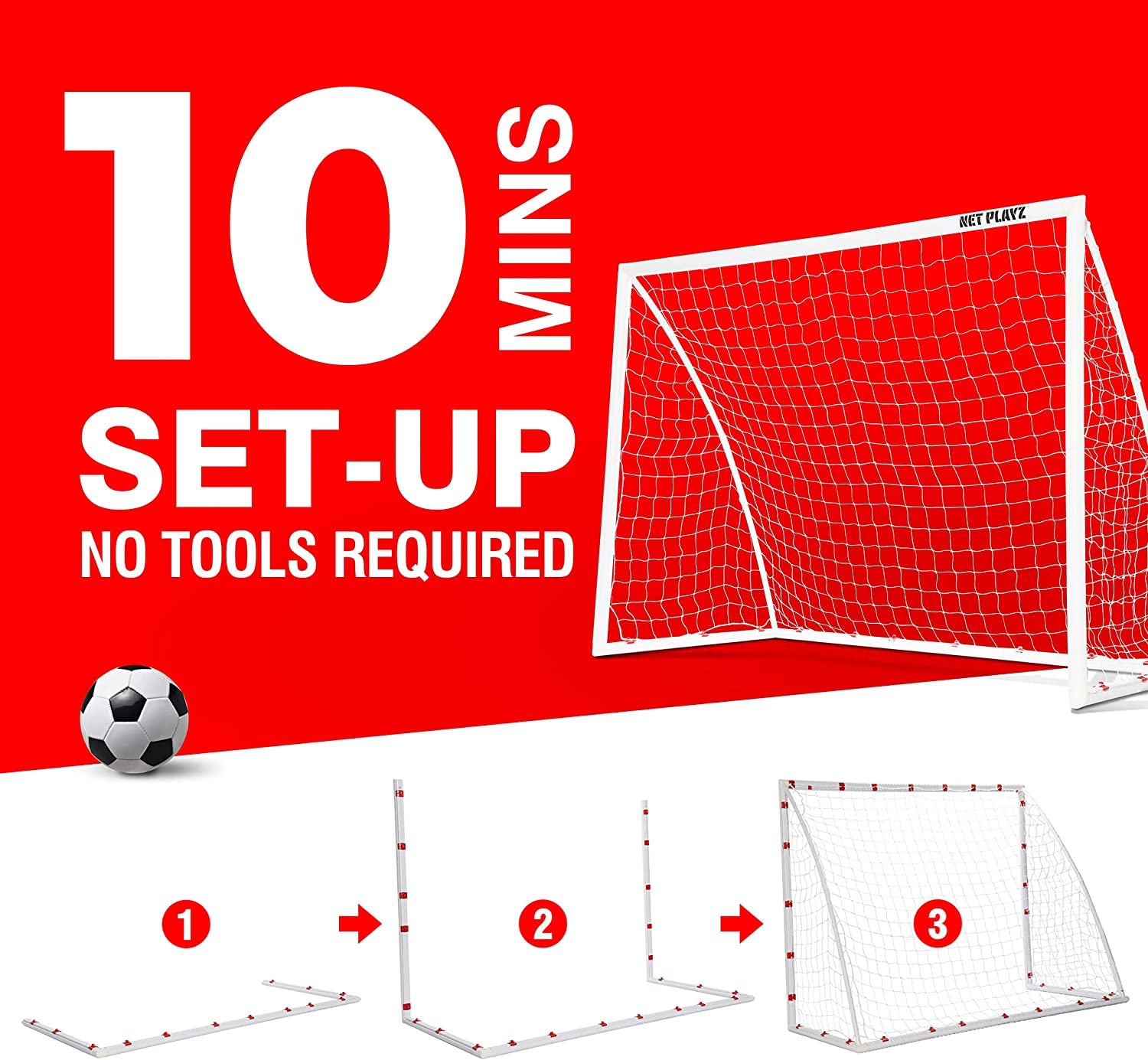 High-Strength Backyard Soccer Goals for Kids & Teens - Weatherproof Fast Setup Soccer Net - Perfect for Youth Training, Birthday Gifts & Outdoor Family Fun