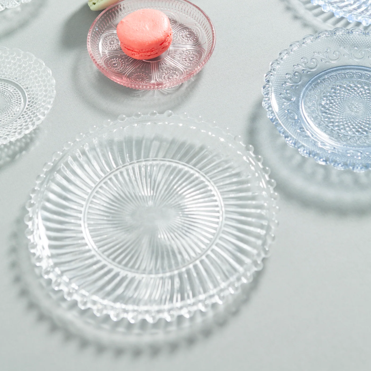 Elegant Dentelle Glass Plate - Clear Glass Serving Platter for Desserts, Appetizers & Cheese - Perfect for Parties, Weddings & Home Decor