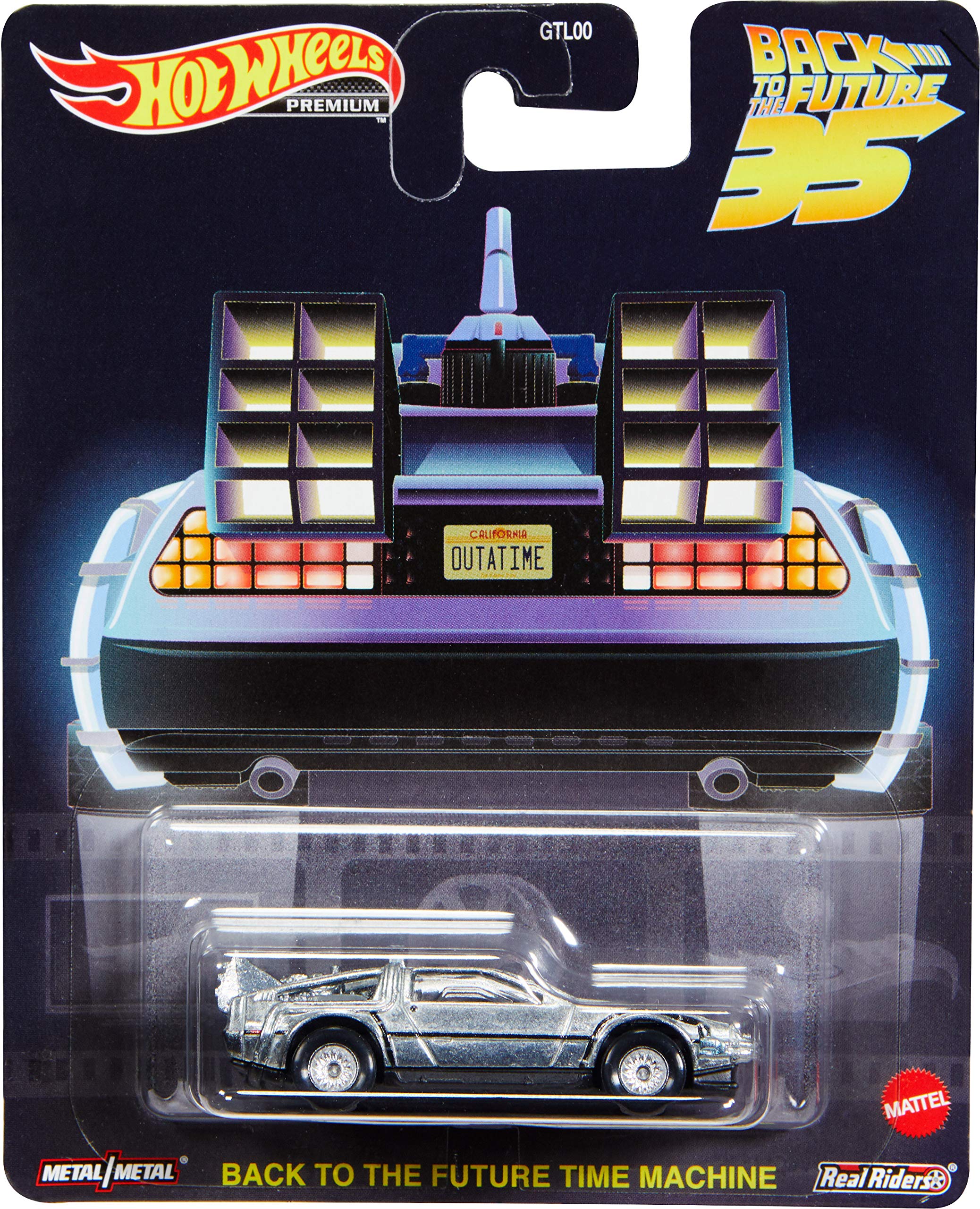 Hot Wheels Back to The Future 35th Anniversary Delorean Time Machine Die-Cast Model Car - Limited Edition Collectible Toy for Adults & Kids - Perfect Gift for Movie Fans & Car Collectors - Great for Display, Play, and Nostalgic Decor