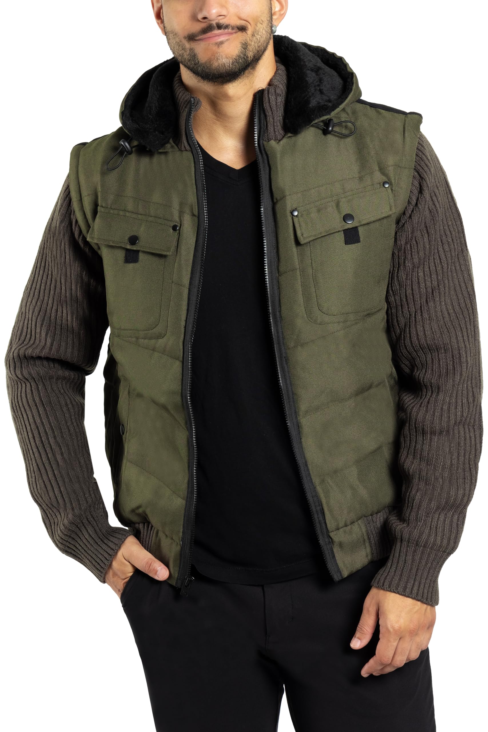 Men's Slim Fit Zip Up Cardigan Sweater - Lightweight Knit Jacket for Spring & Fall (Big & Tall Sizes) | Casual Office Wear & Layering Outfit for Men