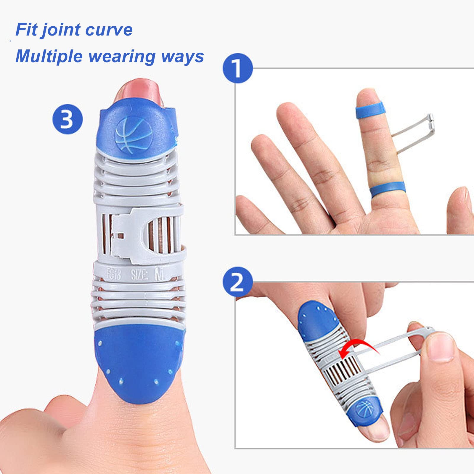 Finger Splint for Basketball & Volleyball - Hollow Support Brace (L) - Protect Injured Fingers During Sports