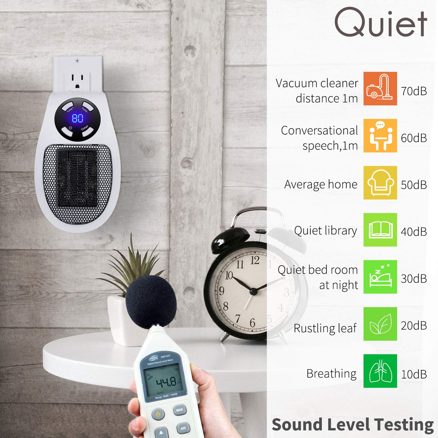 450W Portable Space Heater with Remote Control - Adjustable Thermostat, Timer & LED Display - Compact Electric Heater for Office, Dorm Room, Bedroom - Fast Heating for Winter & Energy Saving Use