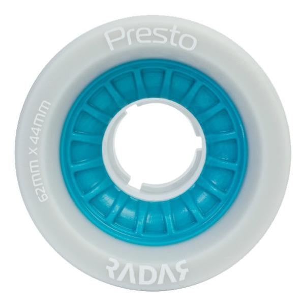 Radar Presto 62mm Quad Wheels 4 Pack - High Performance Skateboard Wheels for Smooth Riding & Tricks - Perfect for Street Skating, Park Riding & Outdoor Sports