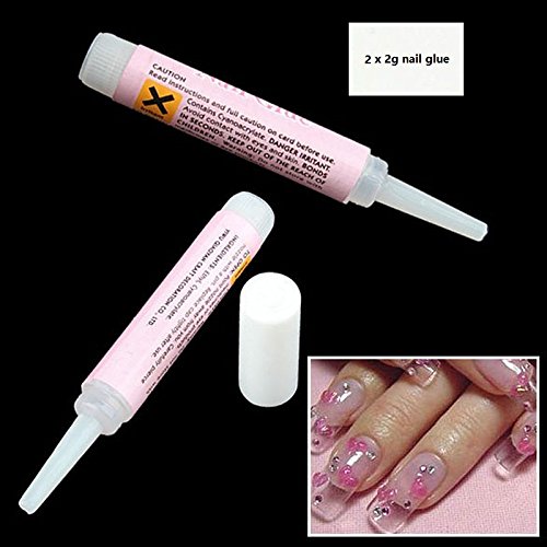LyDia® Professional Strong 2g Nail Adhesive Glue for Acrylic Nails, UV Gel, French Tips & Nail Art - Long Lasting False Nail Glue (2-Pack) - Perfect for Salon, Home Manicures & Nail Extensions