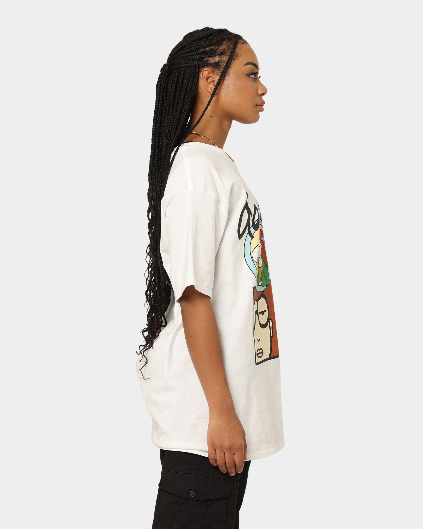 Premium Vintage T-Shirt by American Thrift X Daria Daria | Soft Cotton White Tee for Women | Perfect for Casual Wear, Retro Outfits & Street Style