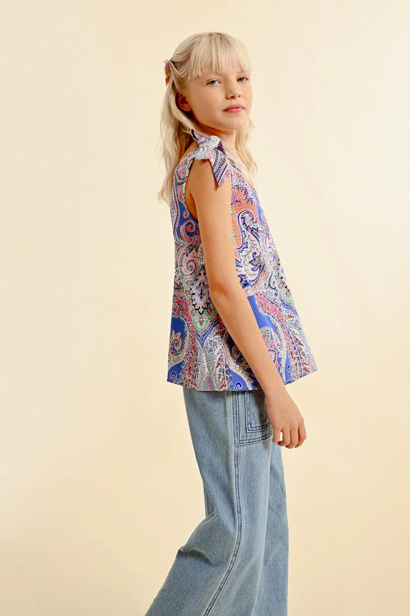Girls' Mini Molly Tie Top - Cute & Stylish Summer Tops for Kids | Perfect for Beach, Playdates & Casual Outfits